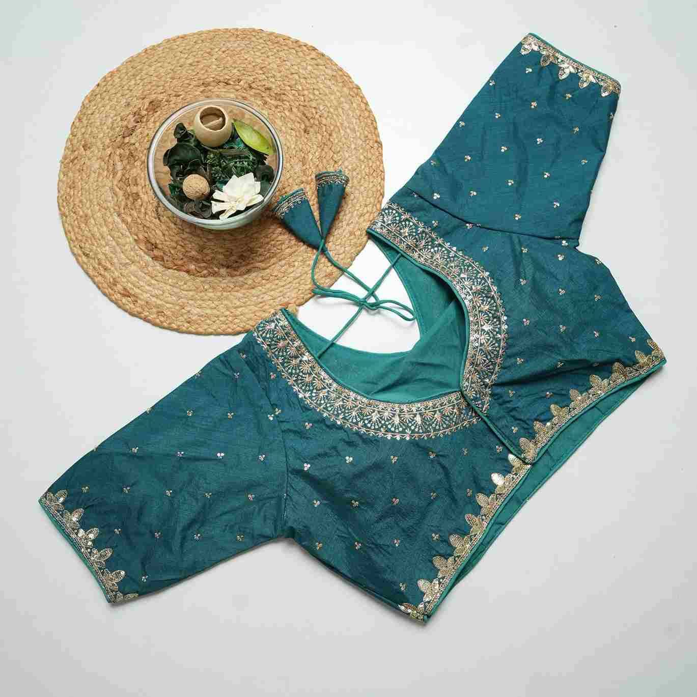 Kb-Vcut Vol-5 By Fashid Wholesale 01 To 11 Series Designer Beautiful Collection Occasional Wear & Party Wear Vichitra Silk Blouse At Wholesale Price