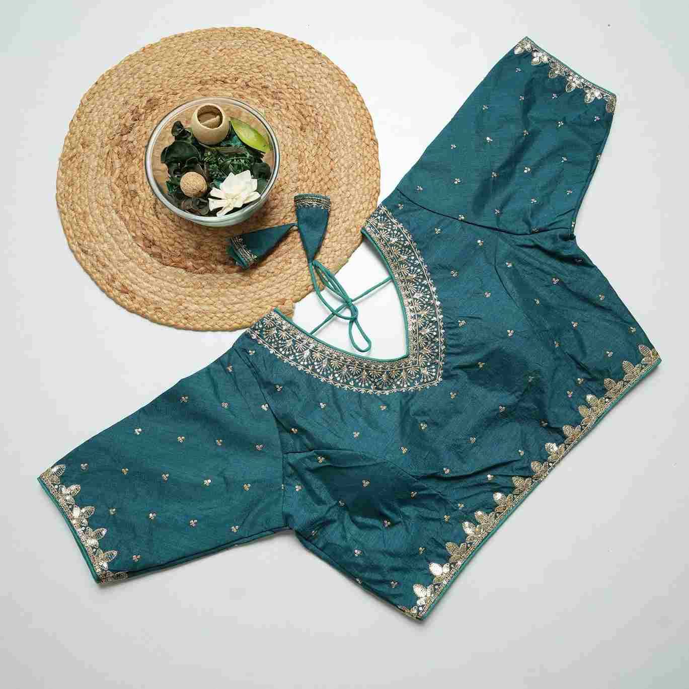 Kb-Vcut Vol-5 By Fashid Wholesale 01 To 11 Series Designer Beautiful Collection Occasional Wear & Party Wear Vichitra Silk Blouse At Wholesale Price