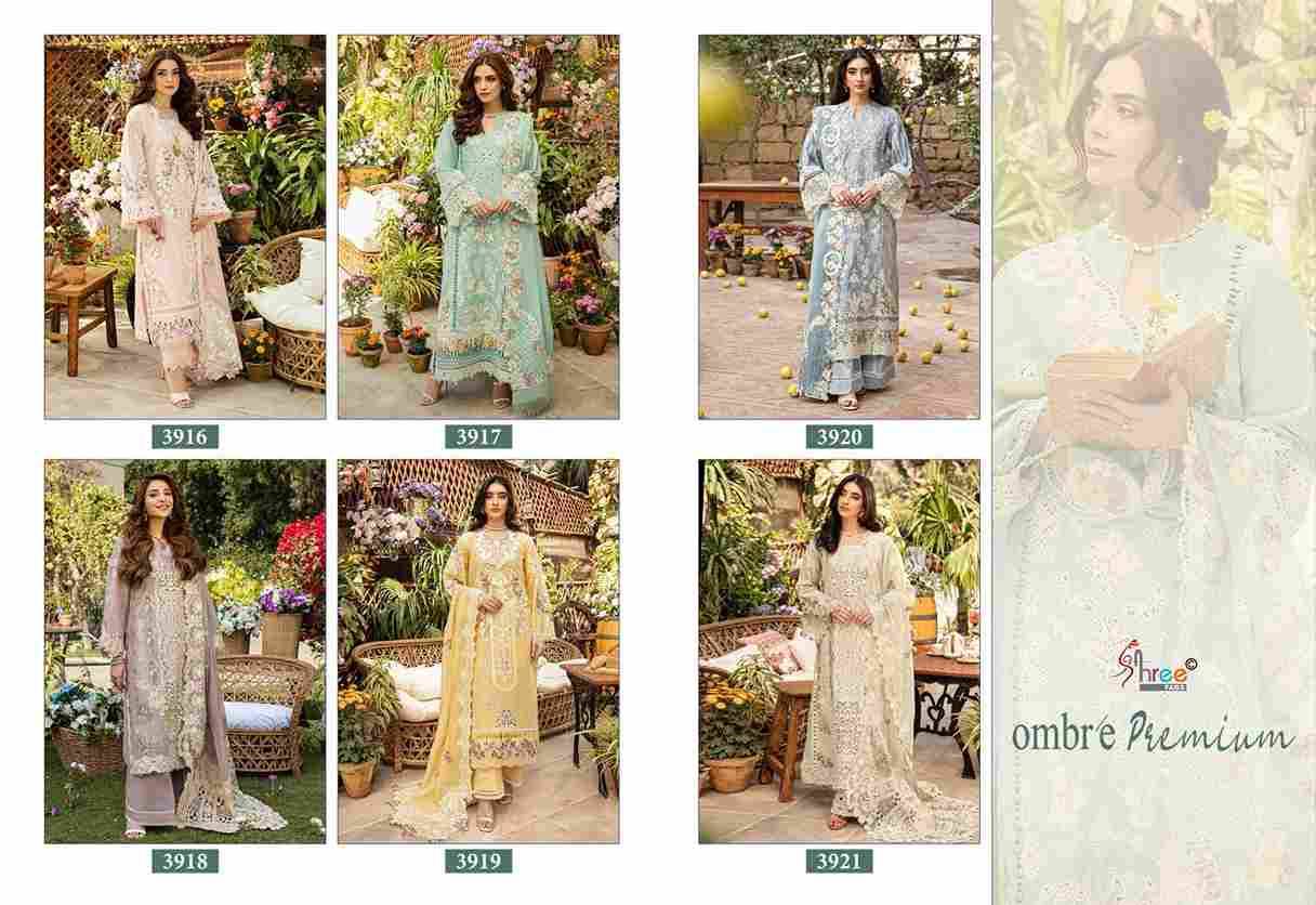 Ombre Premium By Shree Fabs 3916 To 3921 Series Designer Pakistani Suits Collection Beautiful Stylish Fancy Colorful Party Wear & Ethnic Wear Pure Viscose With Pure Cotton With Embroidery Dresses At Wholesale Price