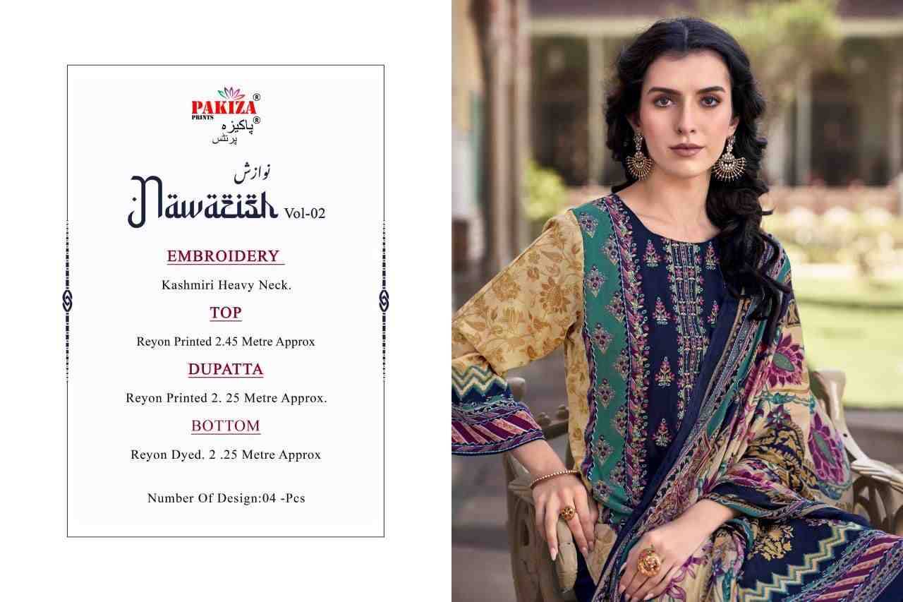 Nawazish Vol-02 By Pakiza Prints 2001 To 2004 Series Beautiful Festive Suits Stylish Fancy Colorful Party Wear & Occasional Wear Rayon Print Dresses At Wholesale Price