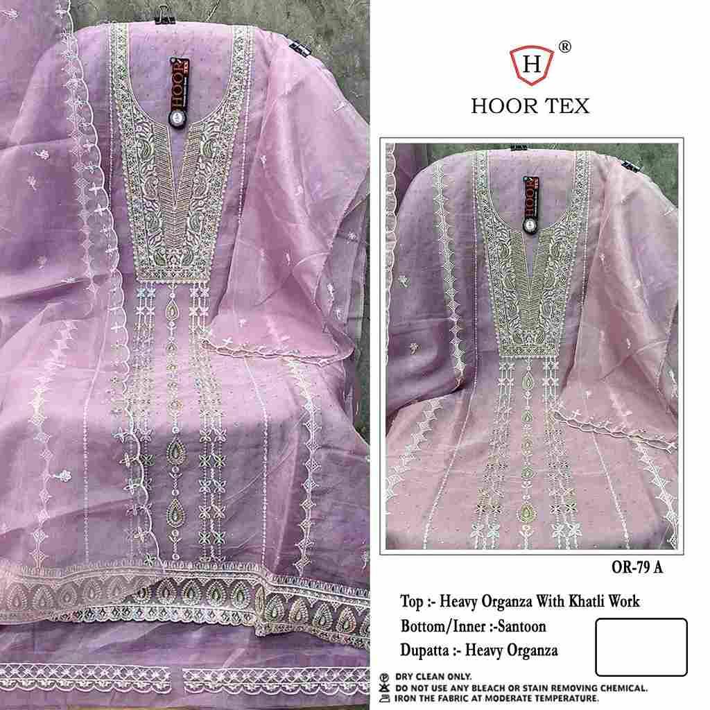 Hoor Tex Hit Design OR-79 Colours By Hoor Tex OR-79-A To OR-79-D Series Beautiful Pakistani Suits Stylish Colorful Fancy Casual Wear & Ethnic Wear Heavy Organza Embroidered Dresses At Wholesale Price
