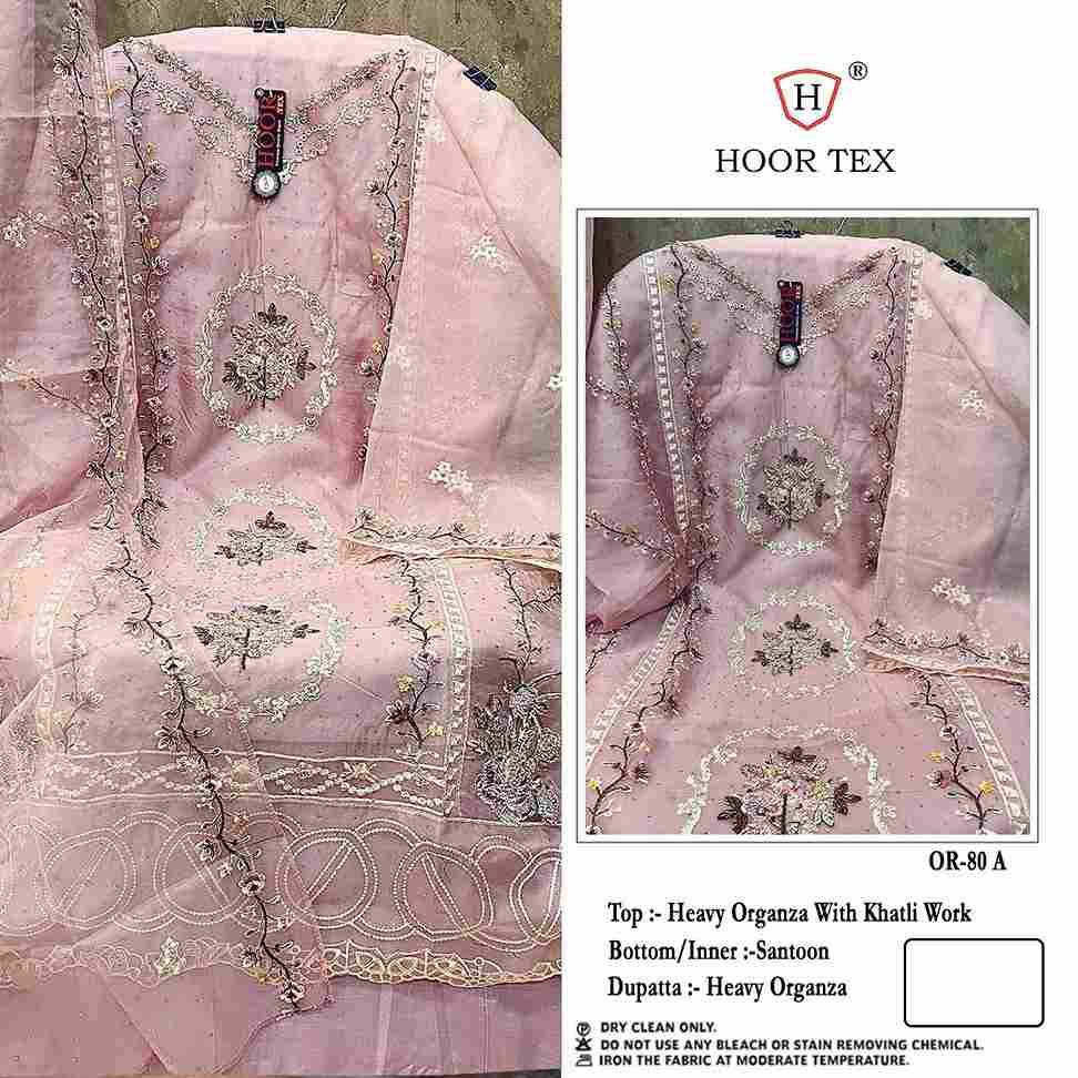 Hoor Tex Hit Design OR-80 Colours By Hoor Tex OR-80-A To OR-80-D Series Beautiful Pakistani Suits Stylish Colorful Fancy Casual Wear & Ethnic Wear Heavy Organza Embroidered Dresses At Wholesale Price