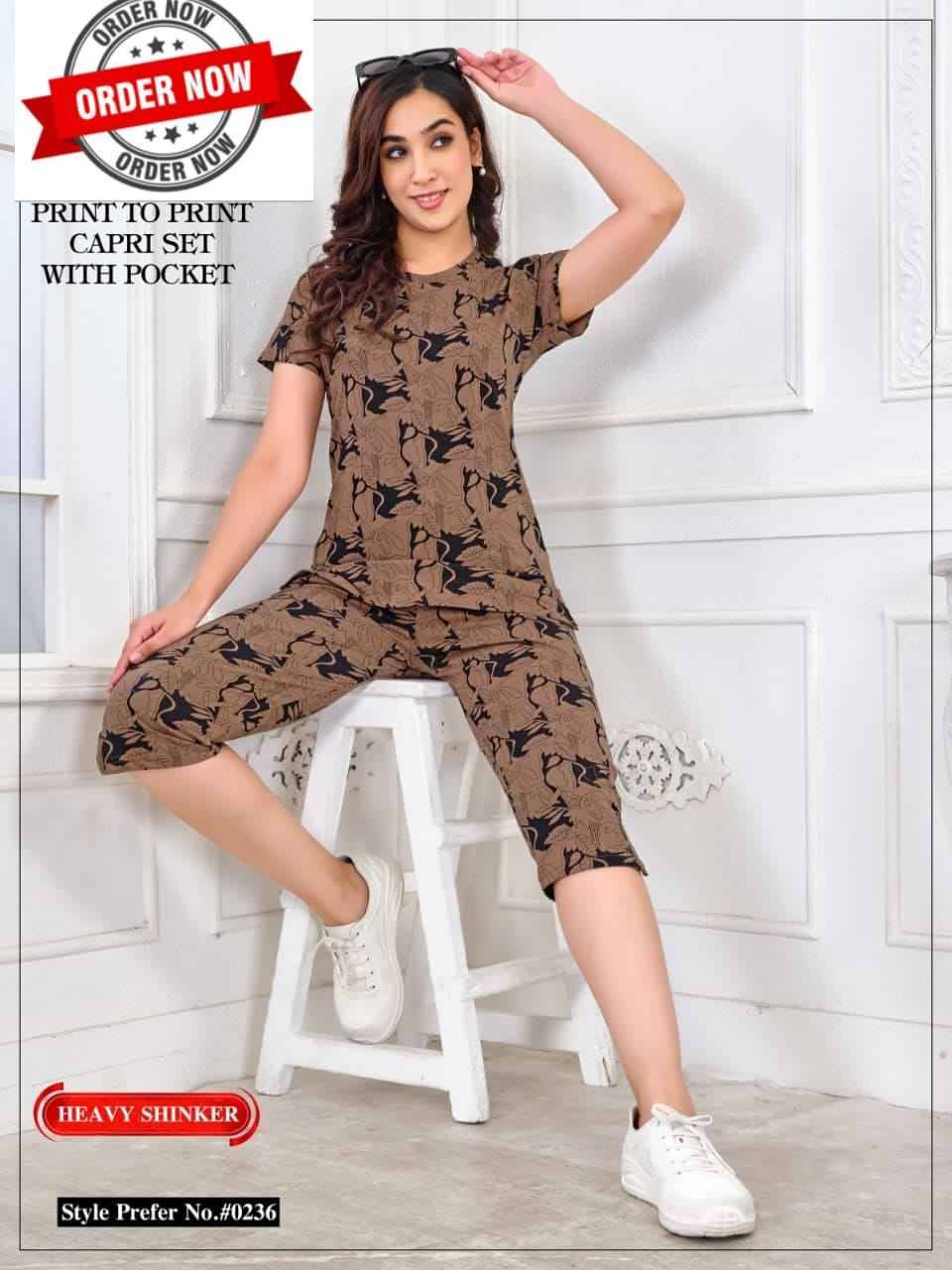 236 By Kaamiri 236-A To 236-F Series Beautiful Stylish Fancy Colorful Casual Wear & Ethnic Wear Hosiery Cotton Night Suits At Wholesale Price