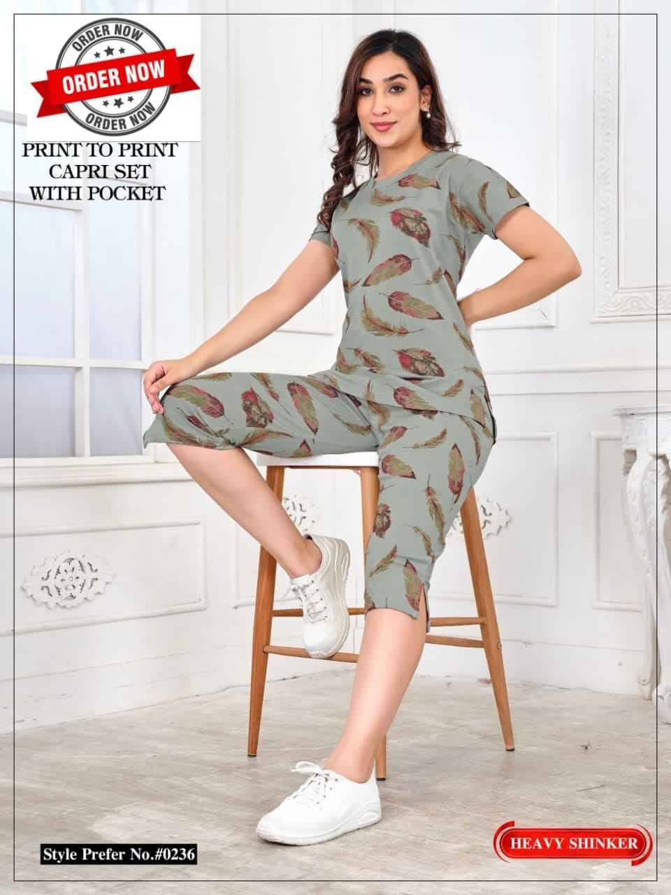 236 By Kaamiri 236-A To 236-F Series Beautiful Stylish Fancy Colorful Casual Wear & Ethnic Wear Hosiery Cotton Night Suits At Wholesale Price