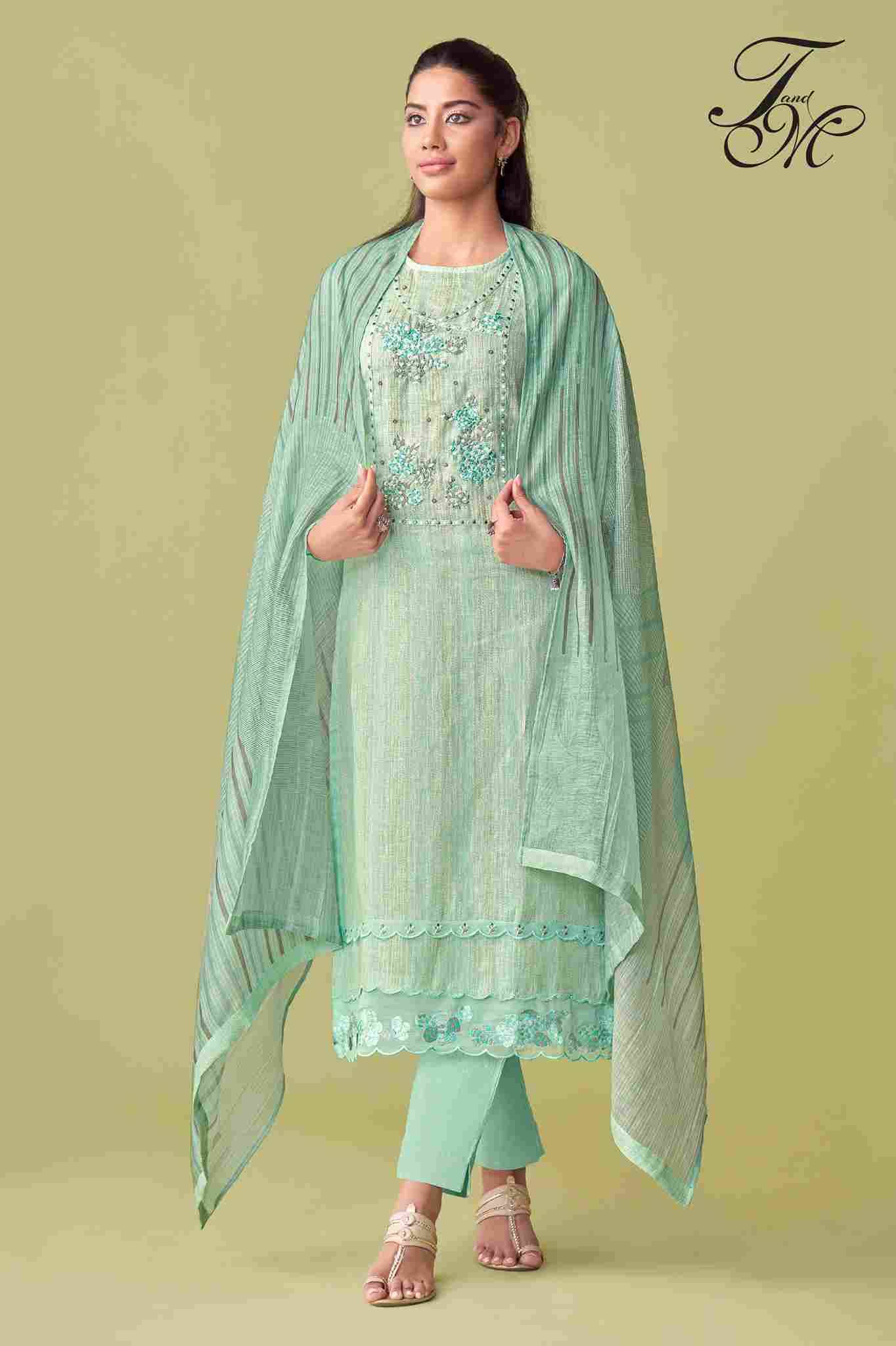 Ahana By T And M Designer Studio Beautiful Festive Suits Colorful Stylish Fancy Casual Wear & Ethnic Wear Pure Linen Dresses At Wholesale Price