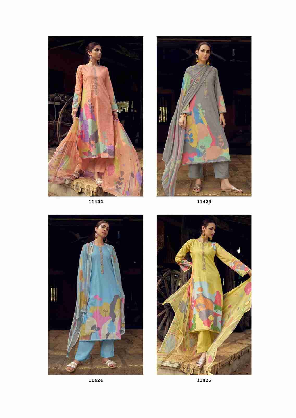 Nasrin By Sadhana Fashion 11422 To 11427 Series Designer Festive Suits Beautiful Fancy Stylish Colorful Party Wear & Occasional Wear Pure Lawn Cotton Print Dresses At Wholesale Price