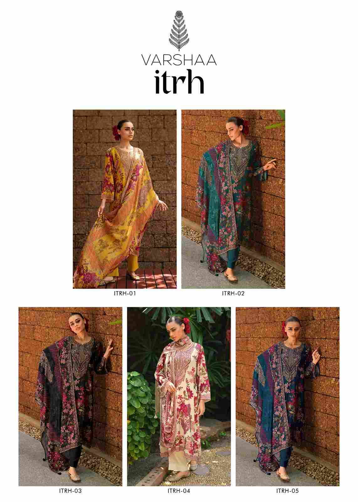Itrh By Varshaa 01 To 05 Series Beautiful Festive Suits Colorful Stylish Fancy Casual Wear & Ethnic Wear Viscose Muslin Dresses At Wholesale Price