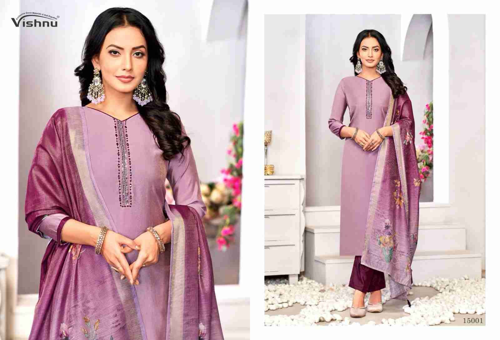 Alizza By Vishnu 15001 To 15012 Series Beautiful Stylish Festive Suits Fancy Colorful Casual Wear & Ethnic Wear & Ready To Wear Roman Shimmer Dresses At Wholesale Price