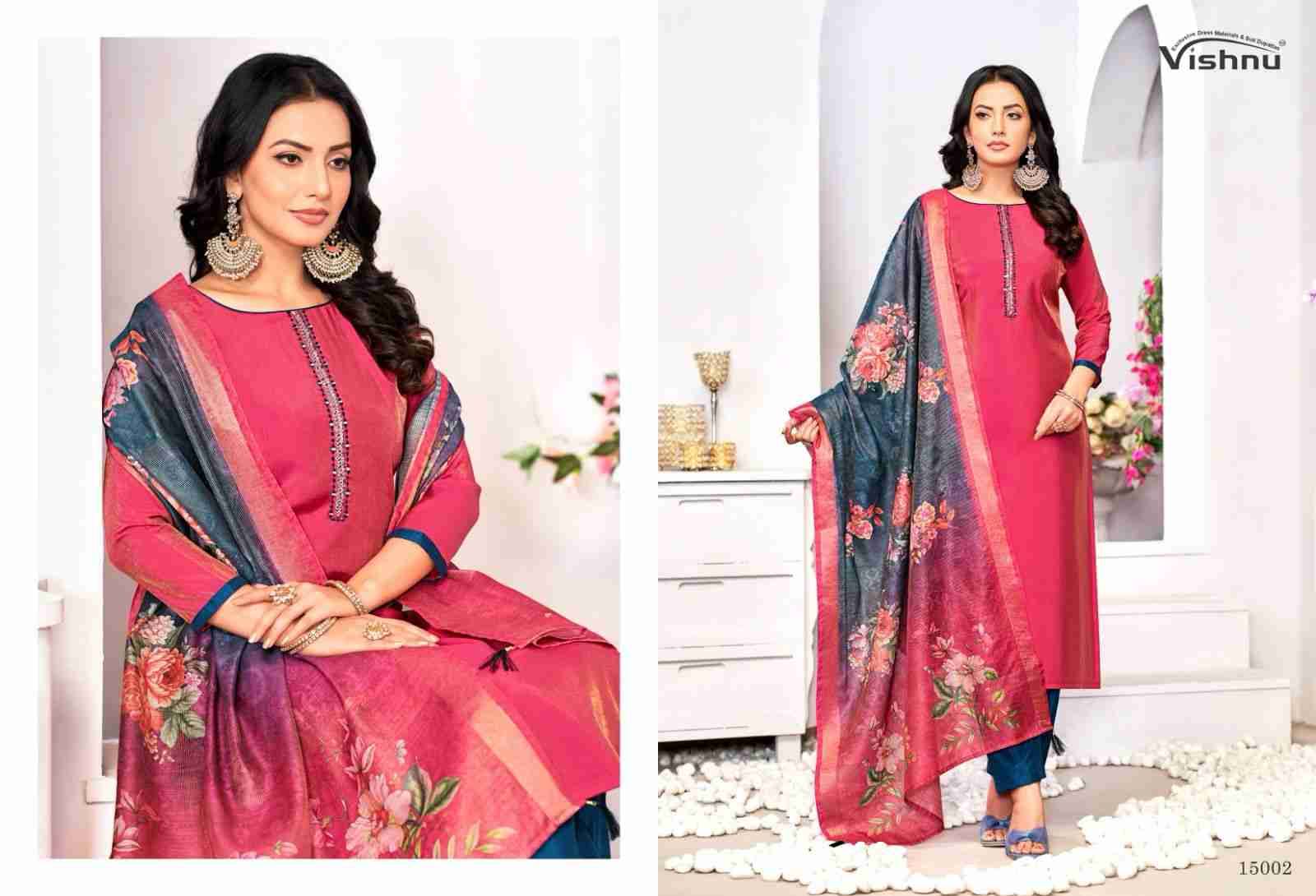 Alizza By Vishnu 15001 To 15012 Series Beautiful Stylish Festive Suits Fancy Colorful Casual Wear & Ethnic Wear & Ready To Wear Roman Shimmer Dresses At Wholesale Price