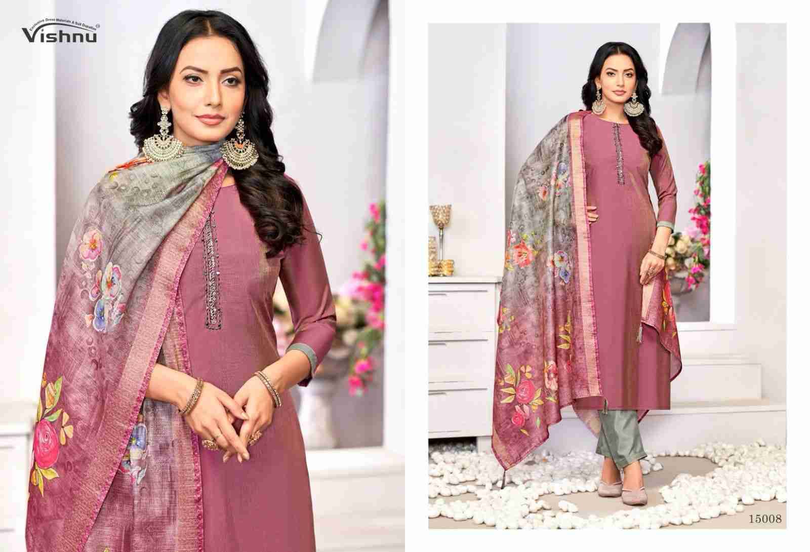 Alizza By Vishnu 15001 To 15012 Series Beautiful Stylish Festive Suits Fancy Colorful Casual Wear & Ethnic Wear & Ready To Wear Roman Shimmer Dresses At Wholesale Price