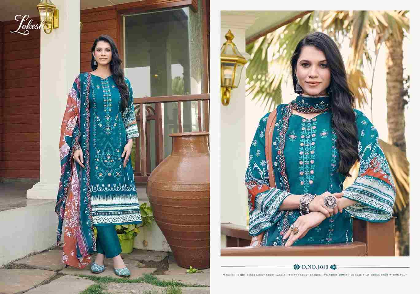 Bin Saeed By Lokesh 1013 To 1018 Series Festive Suits Beautiful Fancy Colorful Stylish Party Wear & Occasional Wear Cambric Lawn Cotton Dresses At Wholesale Price