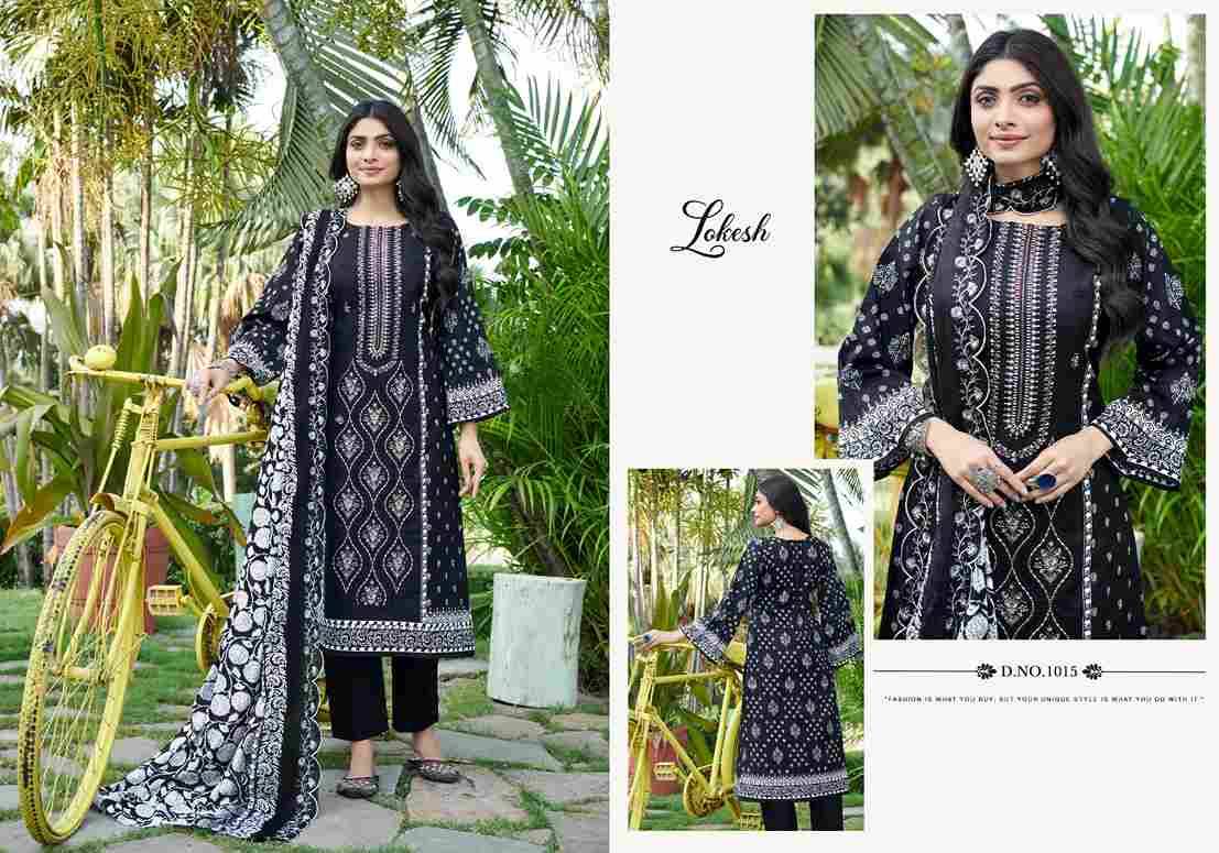 Bin Saeed By Lokesh 1013 To 1018 Series Festive Suits Beautiful Fancy Colorful Stylish Party Wear & Occasional Wear Cambric Lawn Cotton Dresses At Wholesale Price