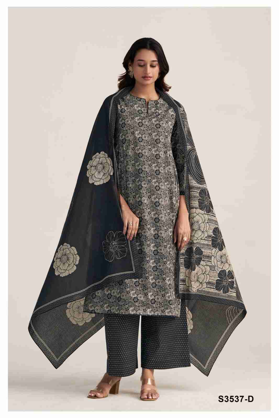 Arlette-3537 By Ganga Fashion 3537-A To 3537-D Series Beautiful Festive Suits Colorful Stylish Fancy Casual Wear & Ethnic Wear Pure Cotton Dresses At Wholesale Price