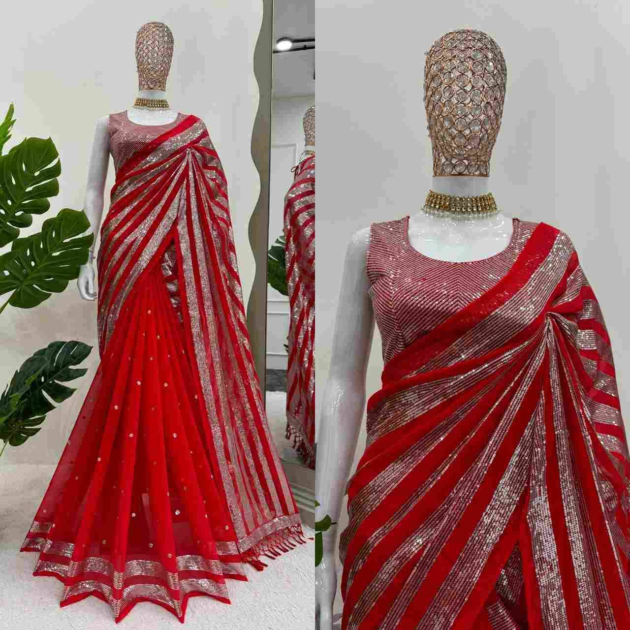 Kd-562 By Fashid Wholesale Indian Traditional Wear Collection Beautiful Stylish Fancy Colorful Party Wear & Occasional Wear Faux Georgette Saree Sarees At Wholesale Price