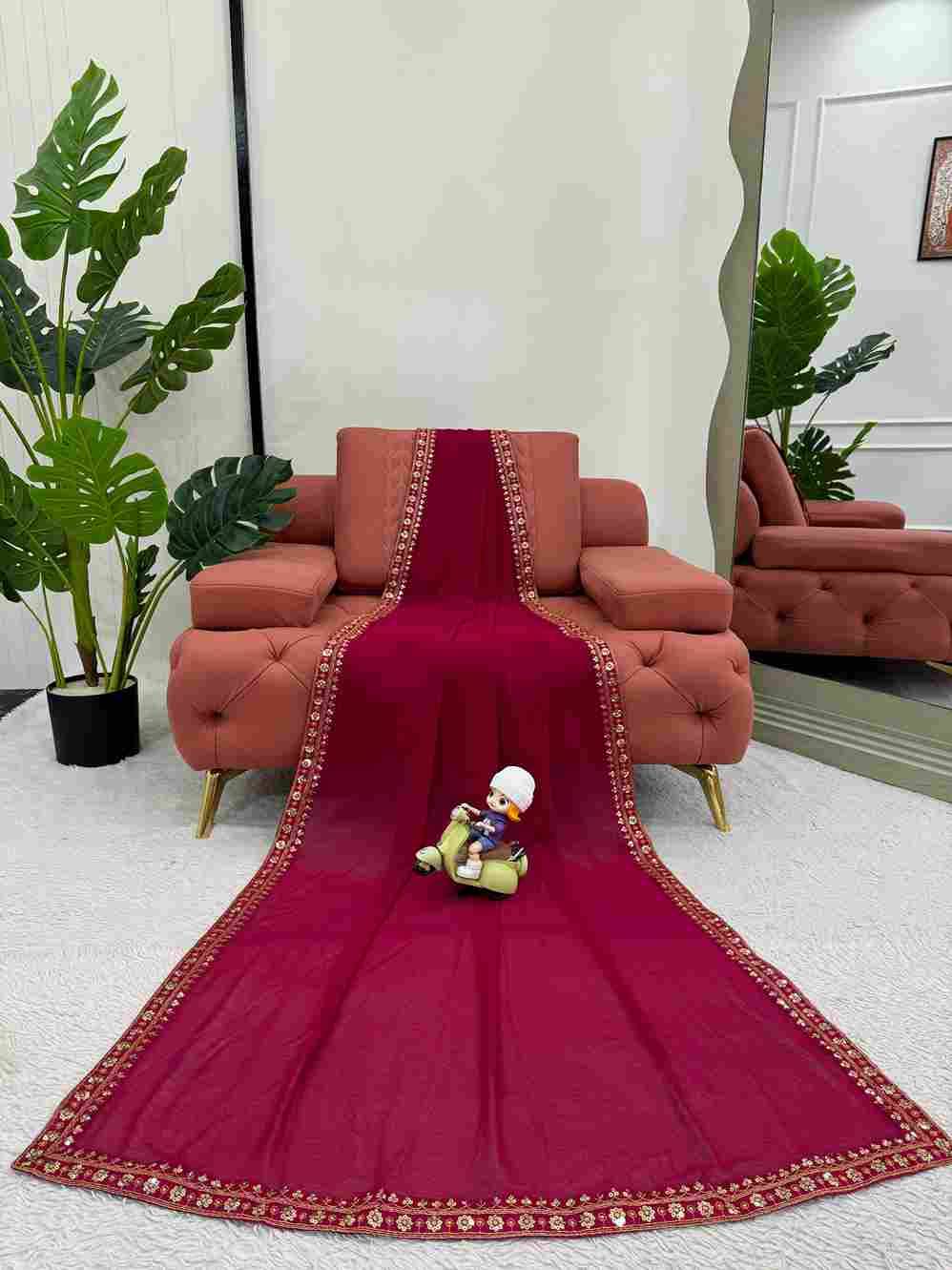 Kd-540 By Fashid Wholesale Indian Traditional Wear Collection Beautiful Stylish Fancy Colorful Party Wear & Occasional Wear Faux Georgette Saree Sarees At Wholesale Price