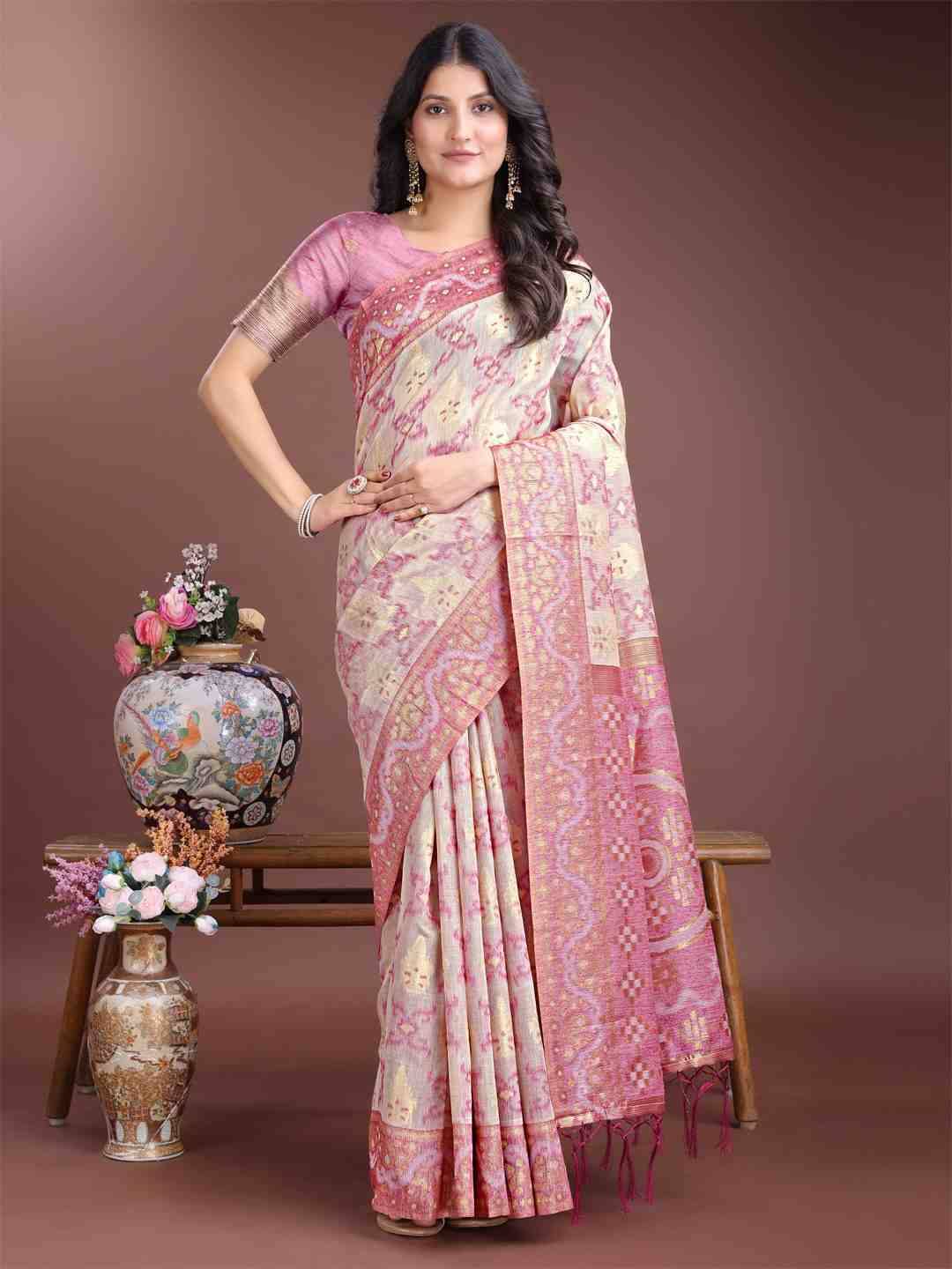 Linen Queen Vol-7 By Fashid Wholesale 1001 To 1006 Series Indian Traditional Wear Collection Beautiful Stylish Fancy Colorful Party Wear & Occasional Wear Linen Cotton Sarees At Wholesale Price