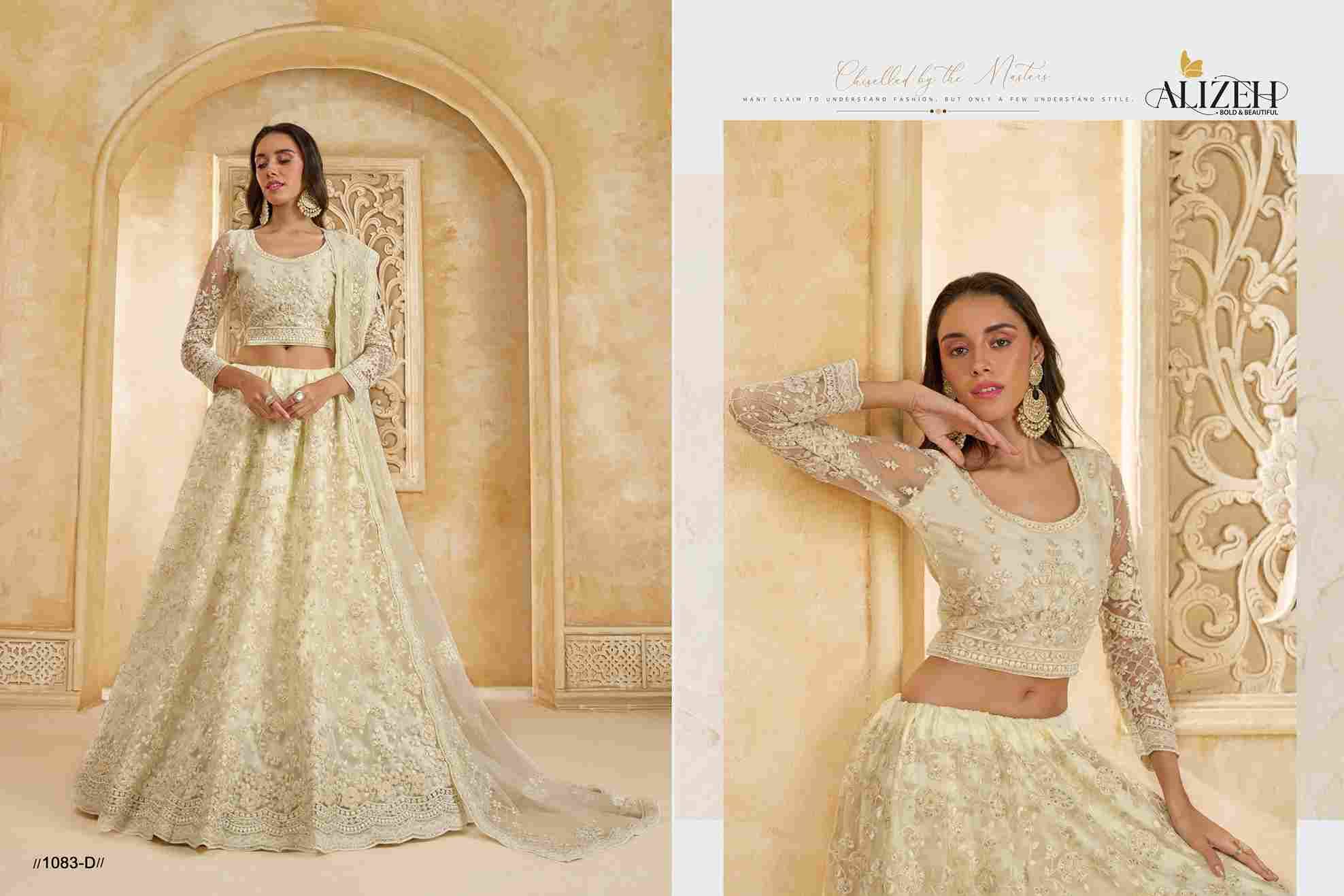 Alizeh Hit Design 1083 Colours By Alizeh Festive Wear Collection Beautiful Stylish Colorful Fancy Party Wear & Occasional Wear Heavy Net Lehengas At Wholesale Price