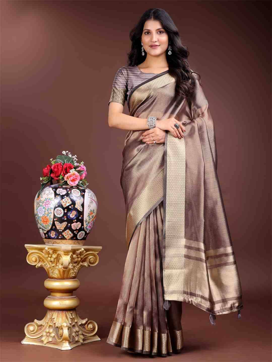 Marrakech By Fashid Wholesale 1001 To 1006 Series Indian Traditional Wear Collection Beautiful Stylish Fancy Colorful Party Wear & Occasional Wear Organza Sarees At Wholesale Price