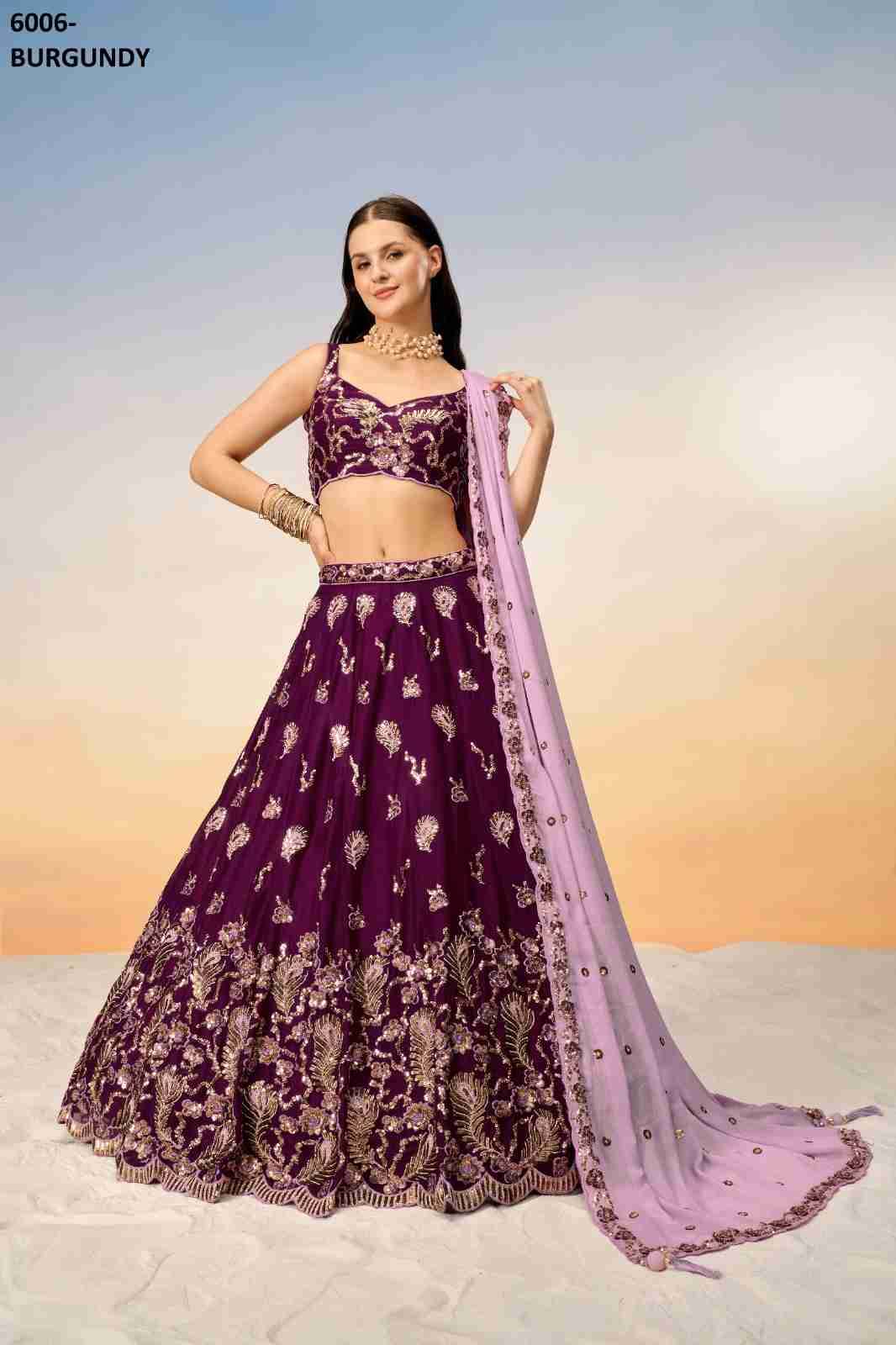 6006 By Fashid Wholesale 6006-A To 6006-D Series Festive Wear Collection Beautiful Stylish Colorful Fancy Party Wear & Occasional Wear Georgette Lehengas At Wholesale Price
