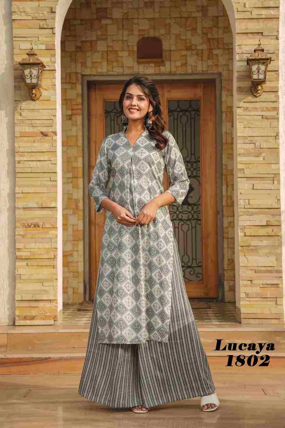 Lucaya Vol-18 By Kaamiri 1801 To 1805 Series Designer Stylish Fancy Colorful Beautiful Party Wear & Ethnic Wear Collection Rayon Kurtis With Bottom At Wholesale Price