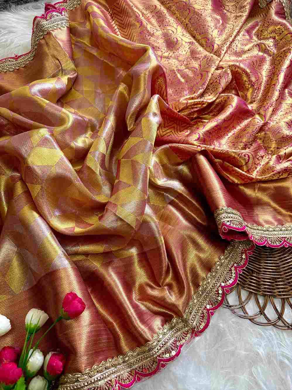 Vv-07 By Fashid Wholesale Indian Traditional Wear Collection Beautiful Stylish Fancy Colorful Party Wear & Occasional Wear Tissue Silk Sarees At Wholesale Price