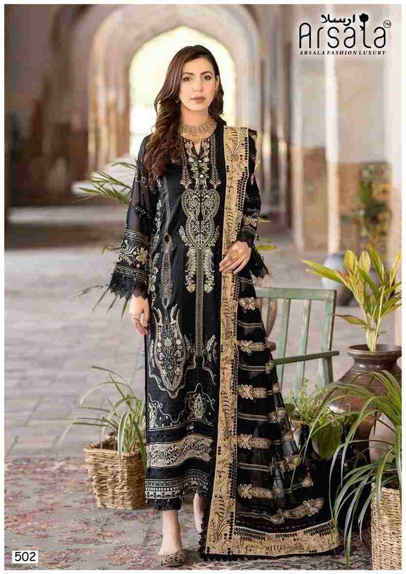 Amira Vol-5 By Arsala 501 To 506 Series Beautiful Festive Suits Stylish Fancy Colorful Casual Wear & Ethnic Wear Pure Cotton Print Dresses At Wholesale Price