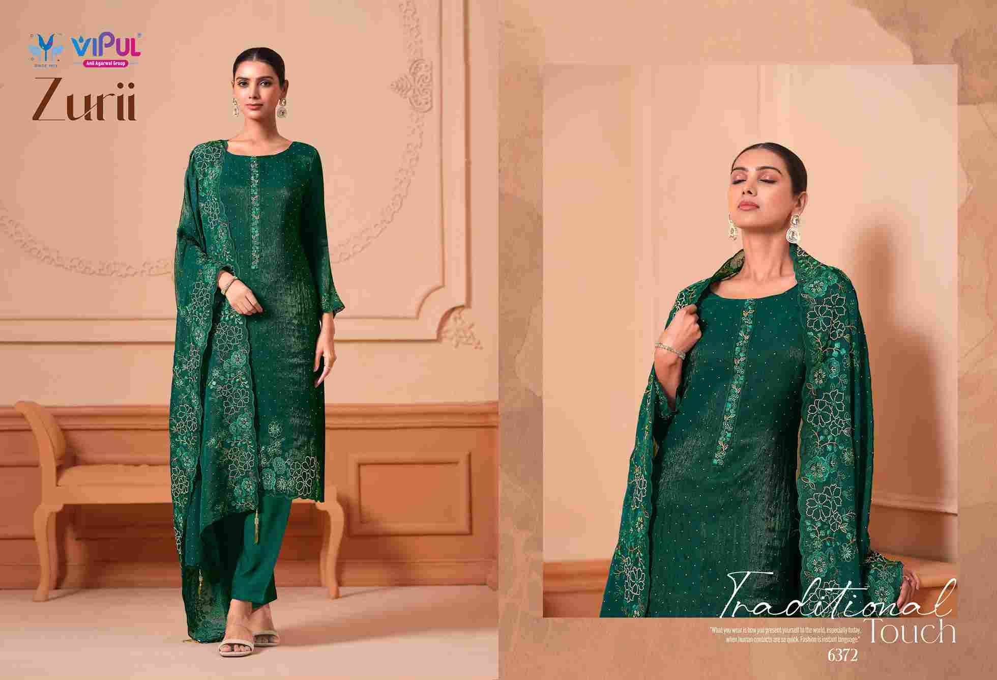 Zurii By Vipul Fashion 6371 To 6376 Series Designer Festive Suits Beautiful Fancy Stylish Colorful Party Wear & Occasional Wear Martini Gold with Embroidered Dresses At Wholesale Price