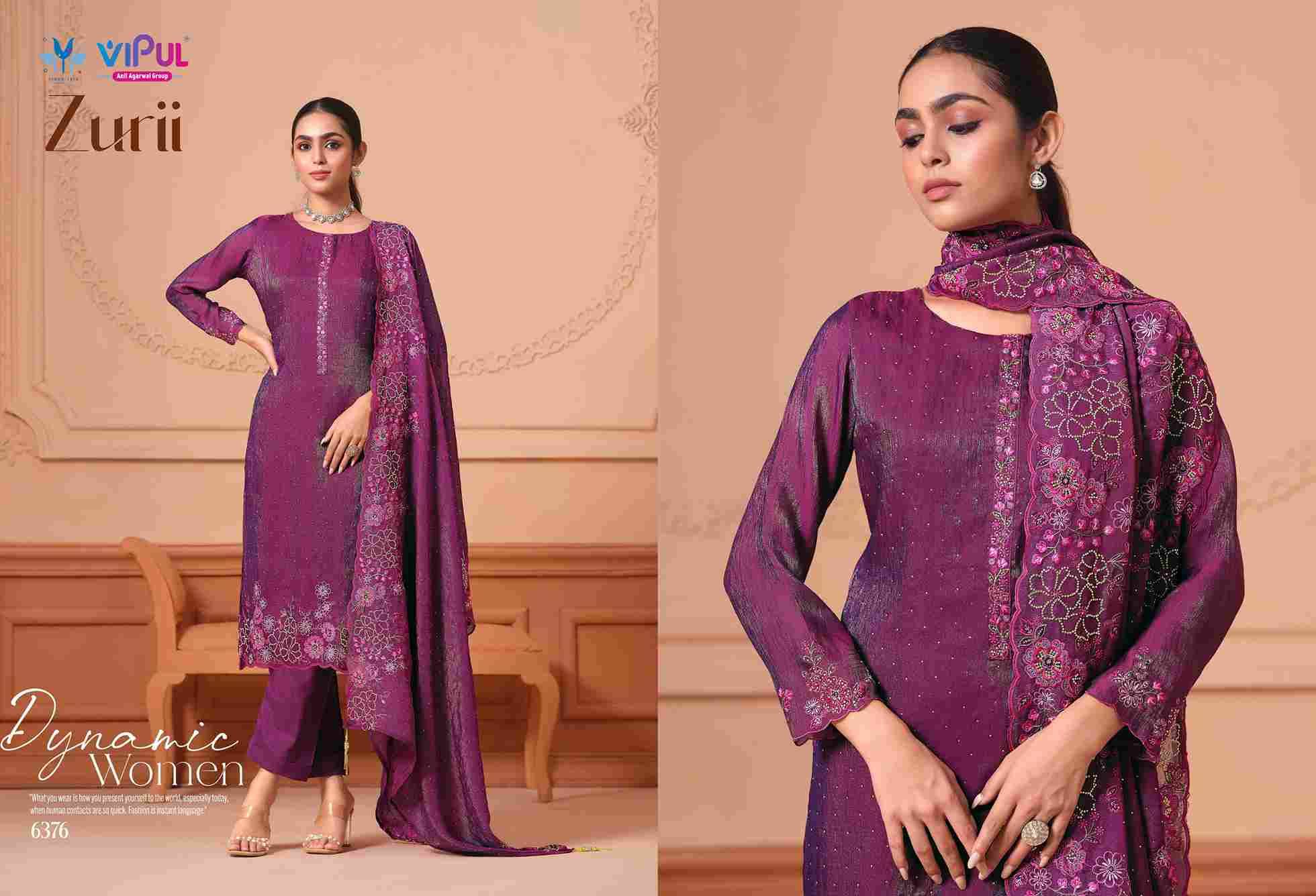 Zurii By Vipul Fashion 6371 To 6376 Series Designer Festive Suits Beautiful Fancy Stylish Colorful Party Wear & Occasional Wear Martini Gold with Embroidered Dresses At Wholesale Price