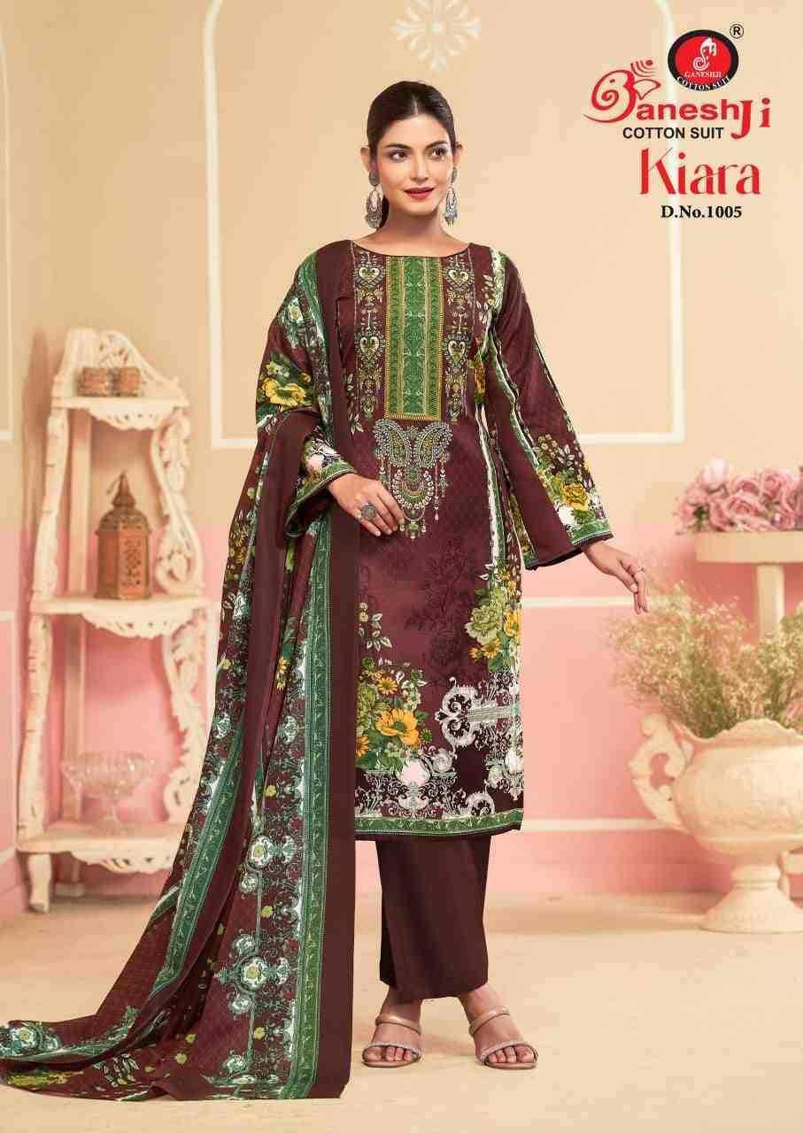 Kiara Vol-1 By Ganeshji 1001 To 1008 Series Beautiful Festive Suits Stylish Fancy Colorful Casual Wear & Ethnic Wear Heavy Cotton Print Dresses At Wholesale Price