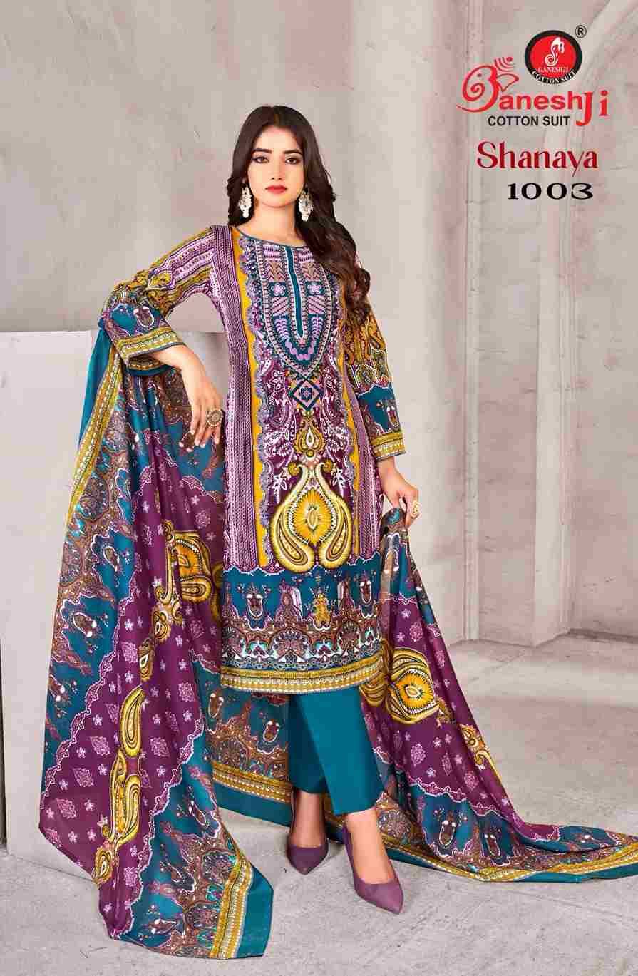 Shanaya Vol-1 By Ganeshji 1001 To 1008 Series Beautiful Festive Suits Stylish Fancy Colorful Casual Wear & Ethnic Wear Heavy Cotton Print Dresses At Wholesale Price