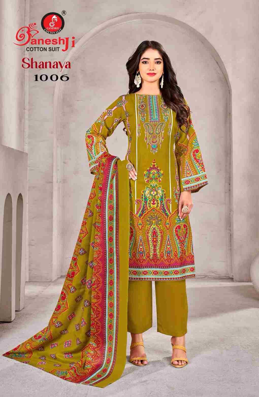Shanaya Vol-1 By Ganeshji 1001 To 1008 Series Beautiful Festive Suits Stylish Fancy Colorful Casual Wear & Ethnic Wear Heavy Cotton Print Dresses At Wholesale Price