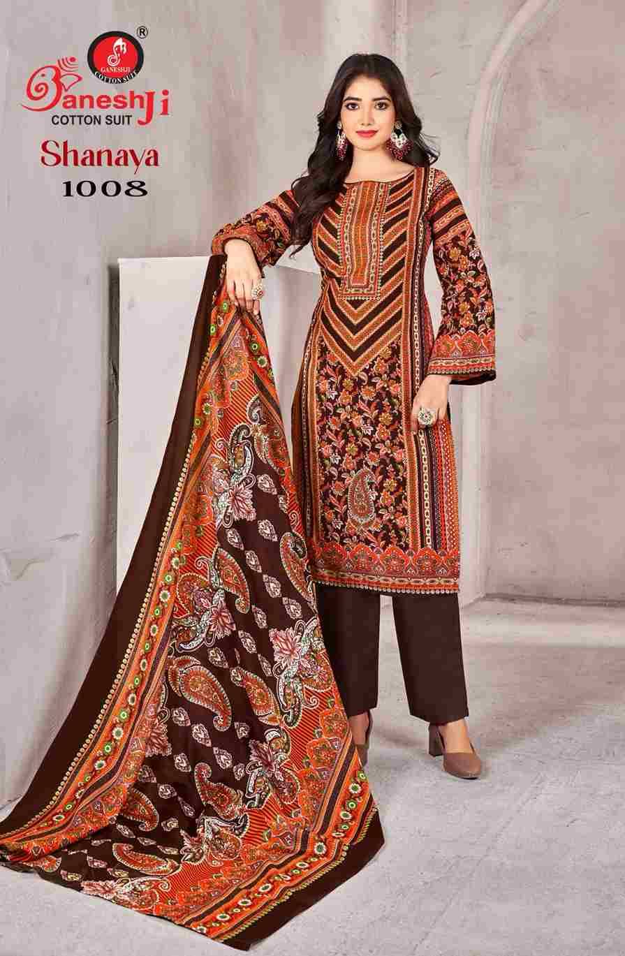 Shanaya Vol-1 By Ganeshji 1001 To 1008 Series Beautiful Festive Suits Stylish Fancy Colorful Casual Wear & Ethnic Wear Heavy Cotton Print Dresses At Wholesale Price