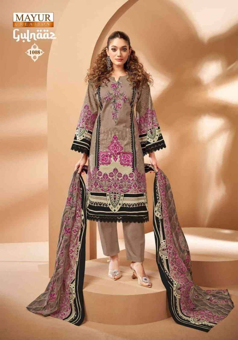 Gulnaaz Vol-1 By Mayur Creation 1001 To 1008 Series Beautiful Stylish Festive Suits Fancy Colorful Casual Wear & Ethnic Wear & Ready To Wear Cambric Print Dresses At Wholesale Price