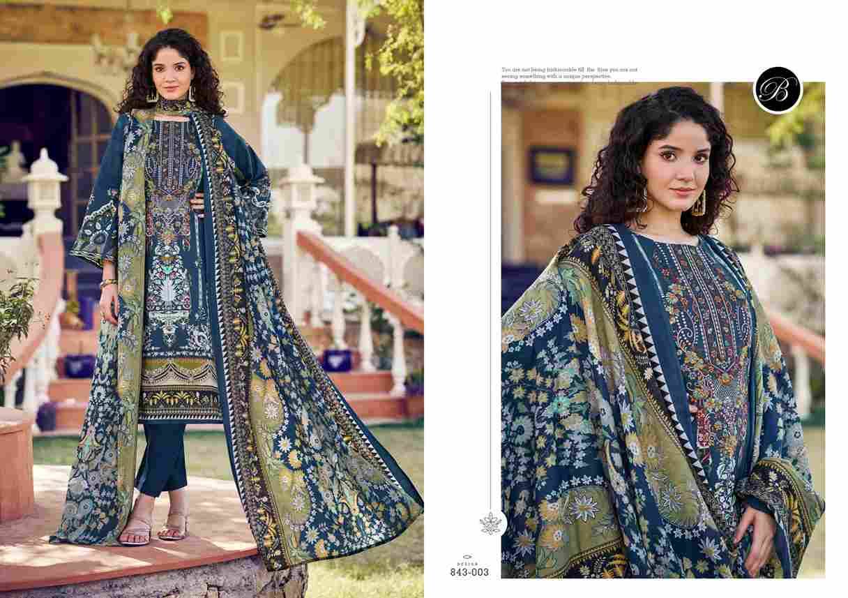Naira Vol-105 By Belliza 843-001 To 843-008 Series Beautiful Festive Suits Stylish Fancy Colorful Casual Wear & Ethnic Wear Pure Cotton Print Dresses At Wholesale Price