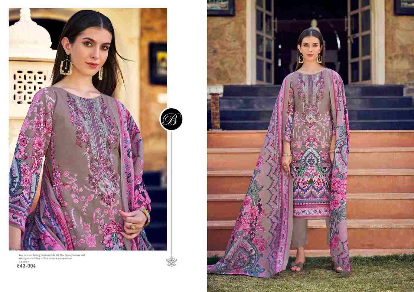Naira Vol-105 By Belliza 843-001 To 843-008 Series Beautiful Festive Suits Stylish Fancy Colorful Casual Wear & Ethnic Wear Pure Cotton Print Dresses At Wholesale Price