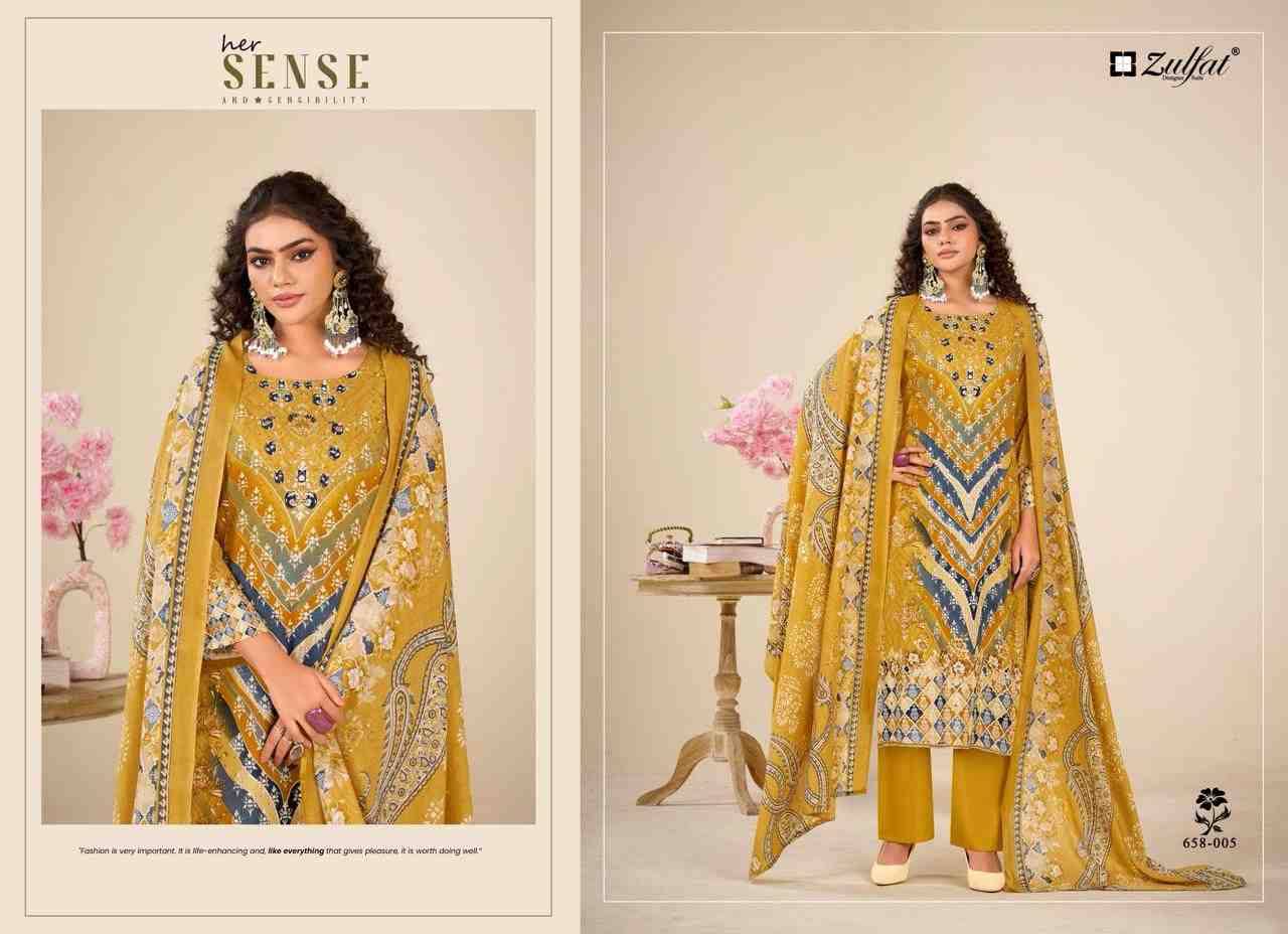 Aayat Vol-16 By Zulfat 658-001 To 658-006 Series Beautiful Festive Suits Stylish Fancy Colorful Casual Wear & Ethnic Wear Pure Viscose Rayon Print Dresses At Wholesale Price
