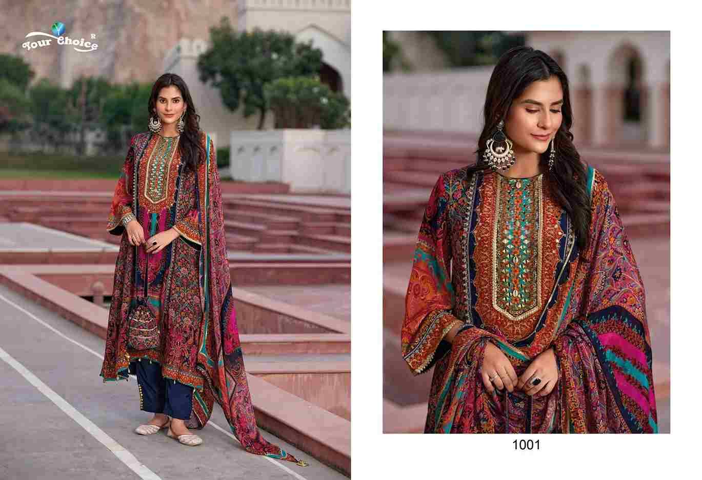 Asim-Jofa By Your Choice 1001 To 1002 Series Designer Festive Suits Collection Beautiful Stylish Fancy Colorful Party Wear & Occasional Wear Chinnon Dresses At Wholesale Price