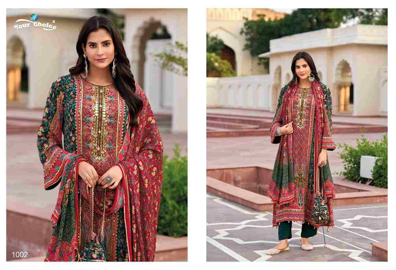 Asim-Jofa By Your Choice 1001 To 1002 Series Designer Festive Suits Collection Beautiful Stylish Fancy Colorful Party Wear & Occasional Wear Chinnon Dresses At Wholesale Price