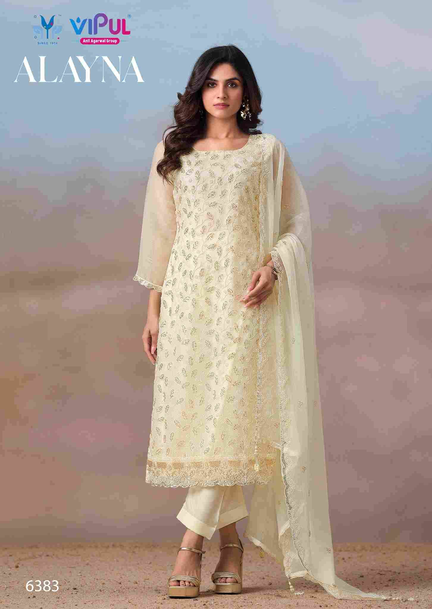 Alayna By Vipul Fashion 6381 To 6386 Series Designer Festive Suits Beautiful Fancy Stylish Colorful Party Wear & Occasional Wear Chiffon Dresses At Wholesale Price