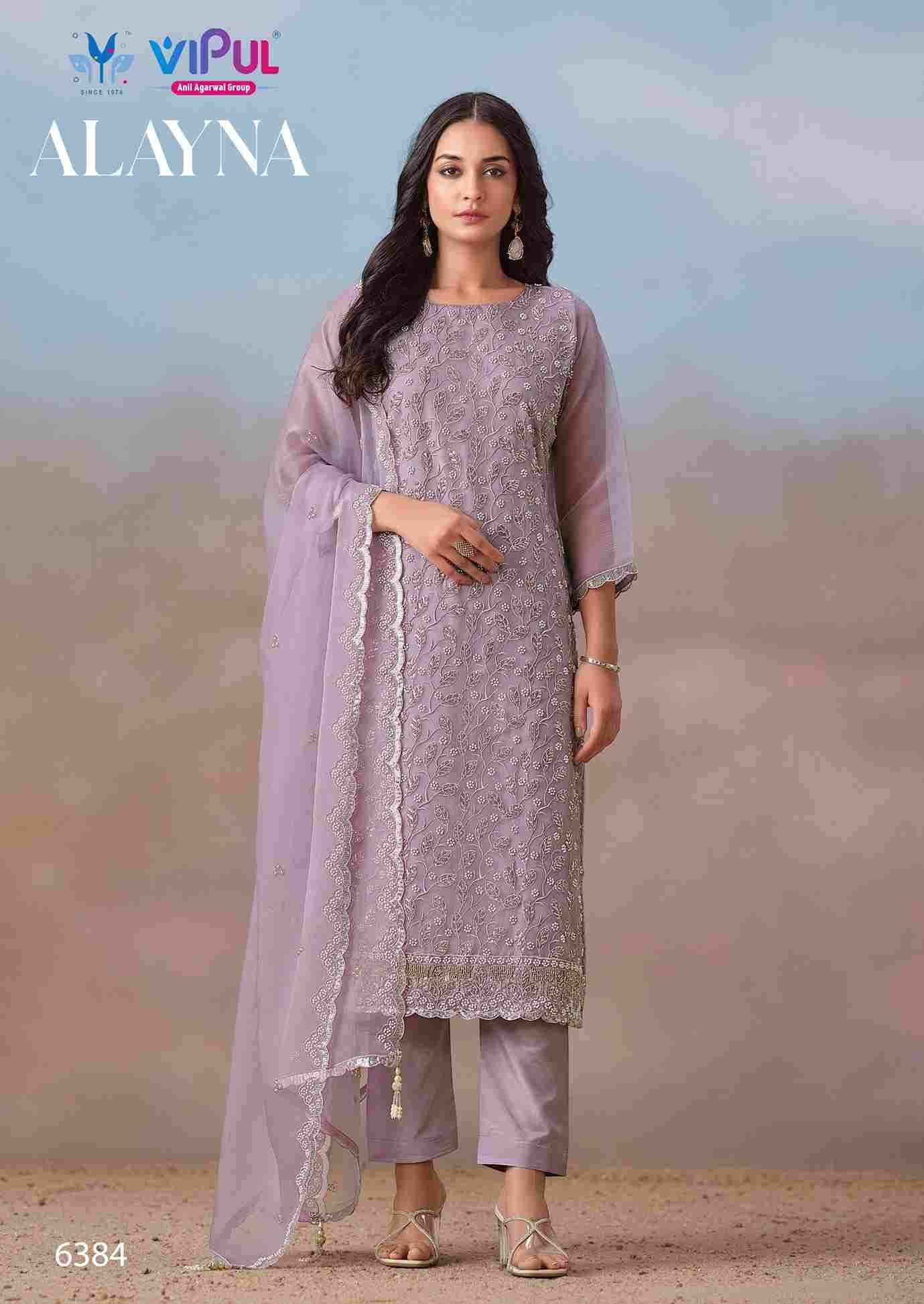 Alayna By Vipul Fashion 6381 To 6386 Series Designer Festive Suits Beautiful Fancy Stylish Colorful Party Wear & Occasional Wear Chiffon Dresses At Wholesale Price