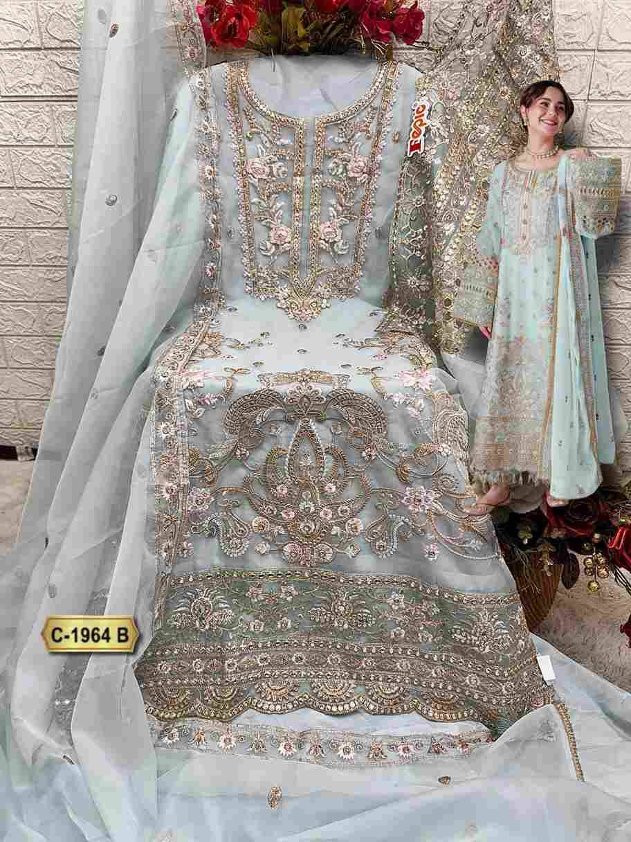Fepic 1964 Colours By Fepic 1964-A To 1964-C Series Beautiful Pakistani Suits Colorful Stylish Fancy Casual Wear & Ethnic Wear Organza Embroidered Dresses At Wholesale Price