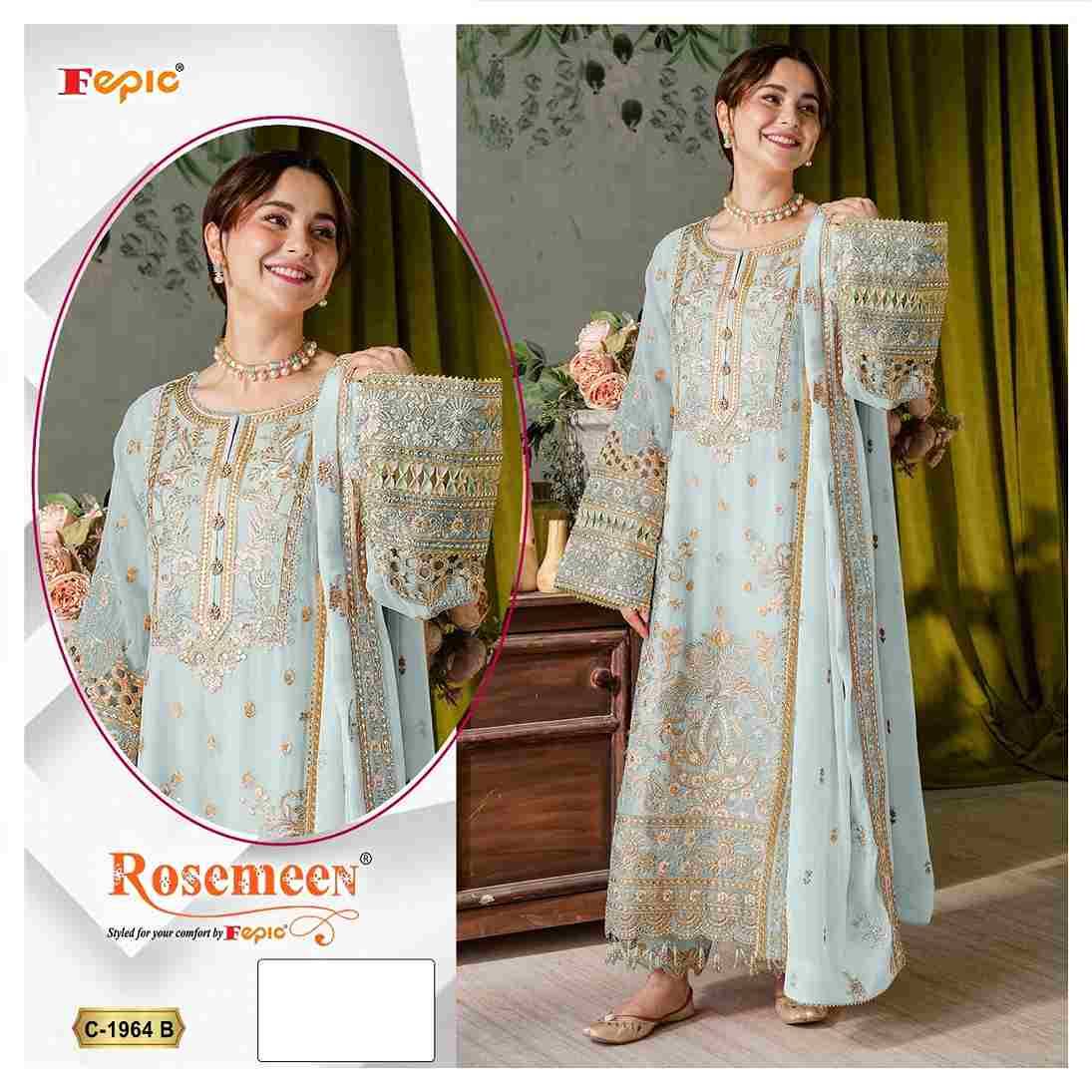 Fepic 1964 Colours By Fepic 1964-A To 1964-C Series Beautiful Pakistani Suits Colorful Stylish Fancy Casual Wear & Ethnic Wear Organza Embroidered Dresses At Wholesale Price