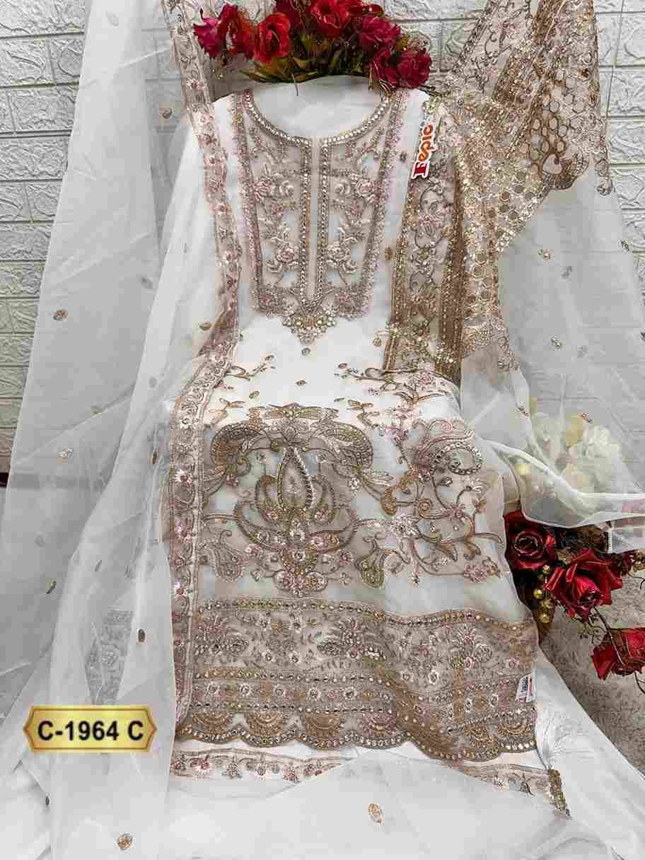 Fepic 1964 Colours By Fepic 1964-A To 1964-C Series Beautiful Pakistani Suits Colorful Stylish Fancy Casual Wear & Ethnic Wear Organza Embroidered Dresses At Wholesale Price