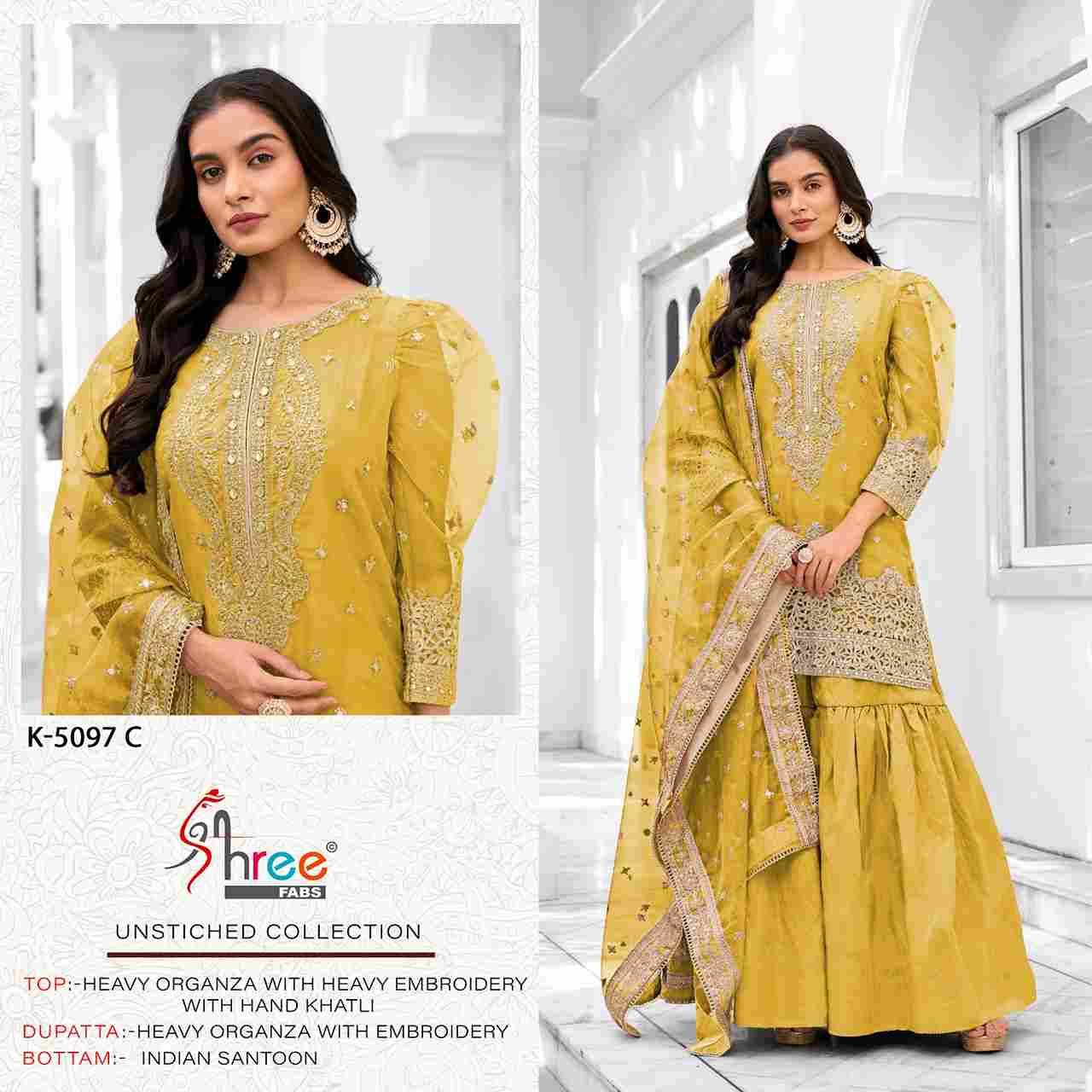 Shree Fabs Hit Design K-5097 Colours By Shree Fabs K-5097-A To K-5097-C Series Designer Pakistani Suits Beautiful Fancy Stylish Colorful Party Wear & Occasional Wear Heavy Organza With Embroidery Dresses At Wholesale Price