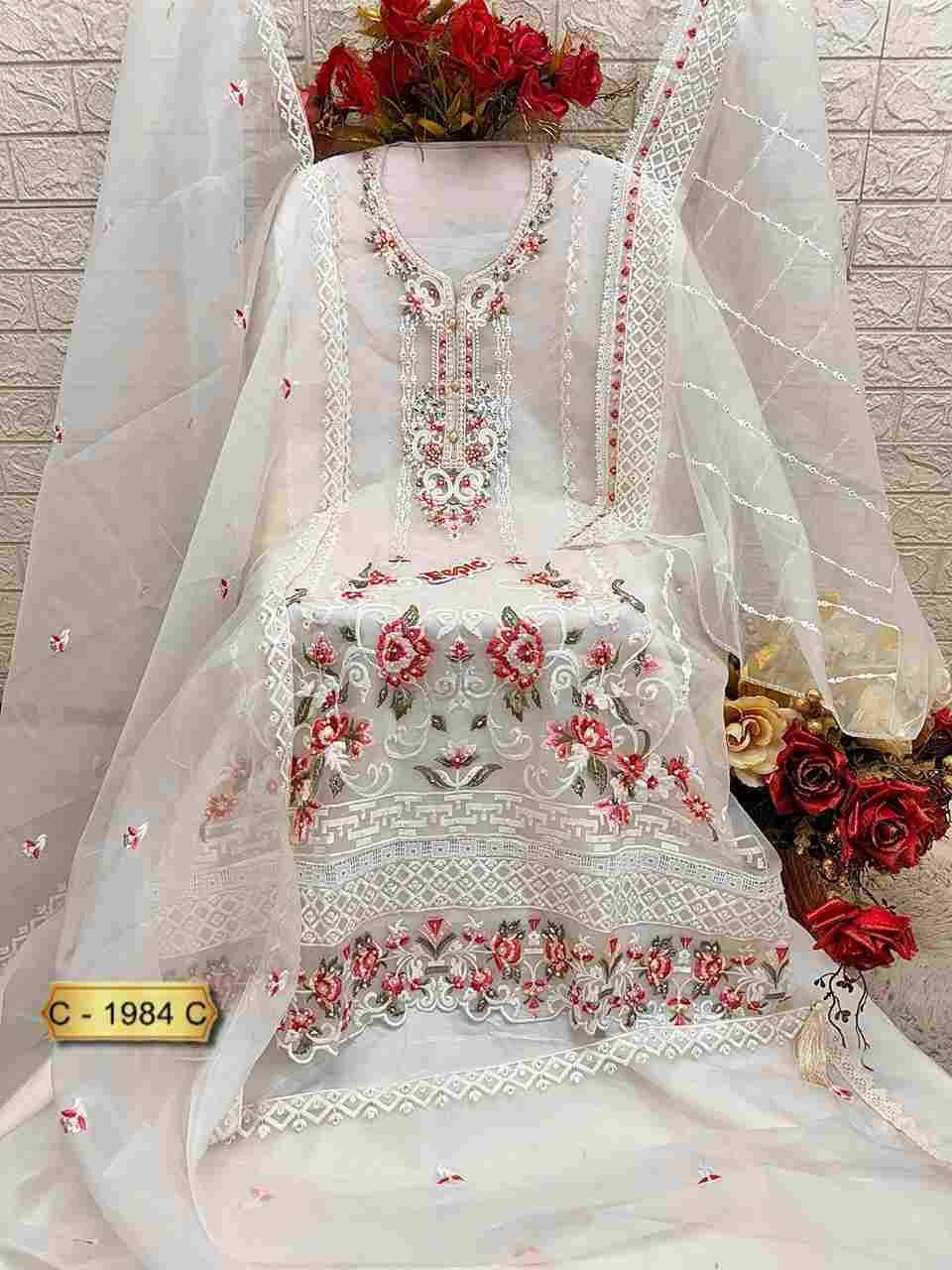 Fepic 1984 Colours By Fepic 1984-A To 1984-C Series Beautiful Pakistani Suits Colorful Stylish Fancy Casual Wear & Ethnic Wear Organza Embroidered Dresses At Wholesale Price