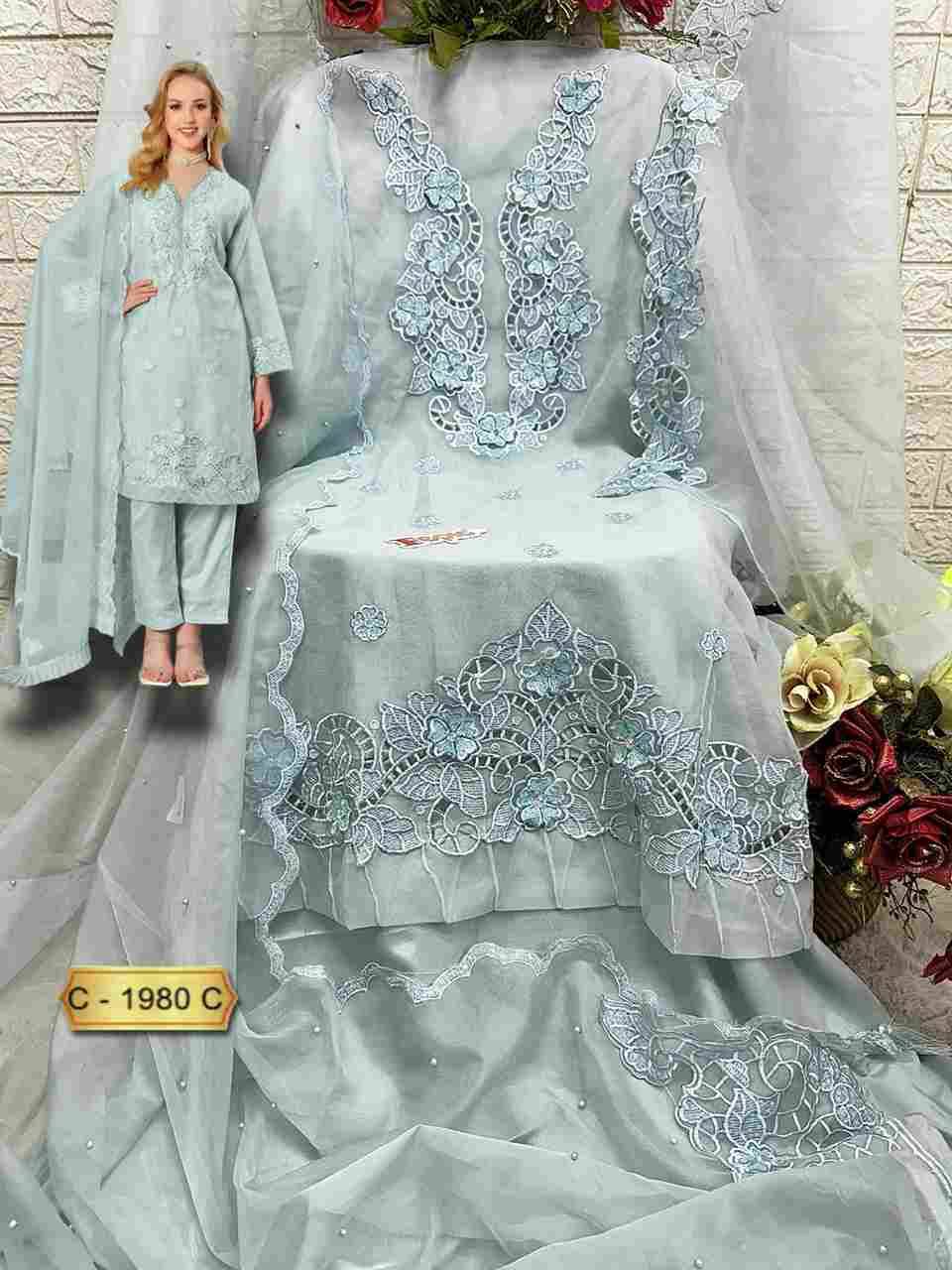 Fepic 1980 Colours By Fepic 1980-A To 1980-C Series Beautiful Pakistani Suits Colorful Stylish Fancy Casual Wear & Ethnic Wear Organza Embroidered Dresses At Wholesale Price