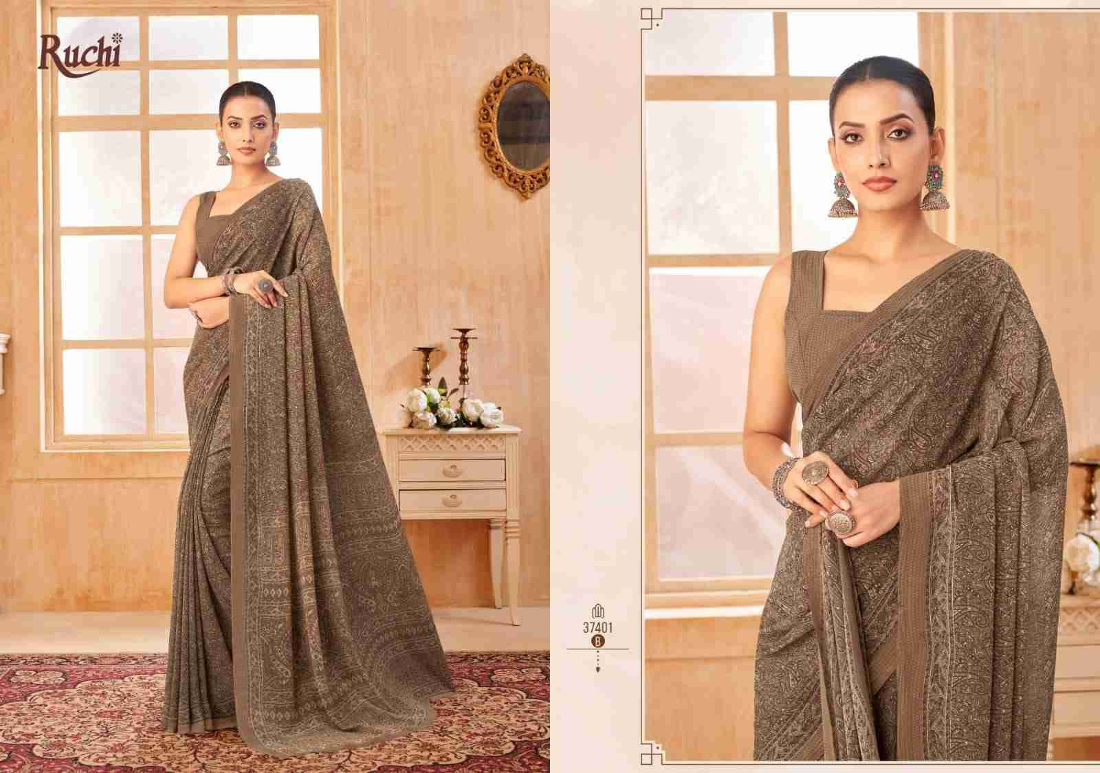 Ragaa By Ruchi Saree 37401-A To 37403-D Series Indian Traditional Wear Collection Beautiful Stylish Fancy Colorful Party Wear & Occasional Wear Georgette Sarees At Wholesale Price