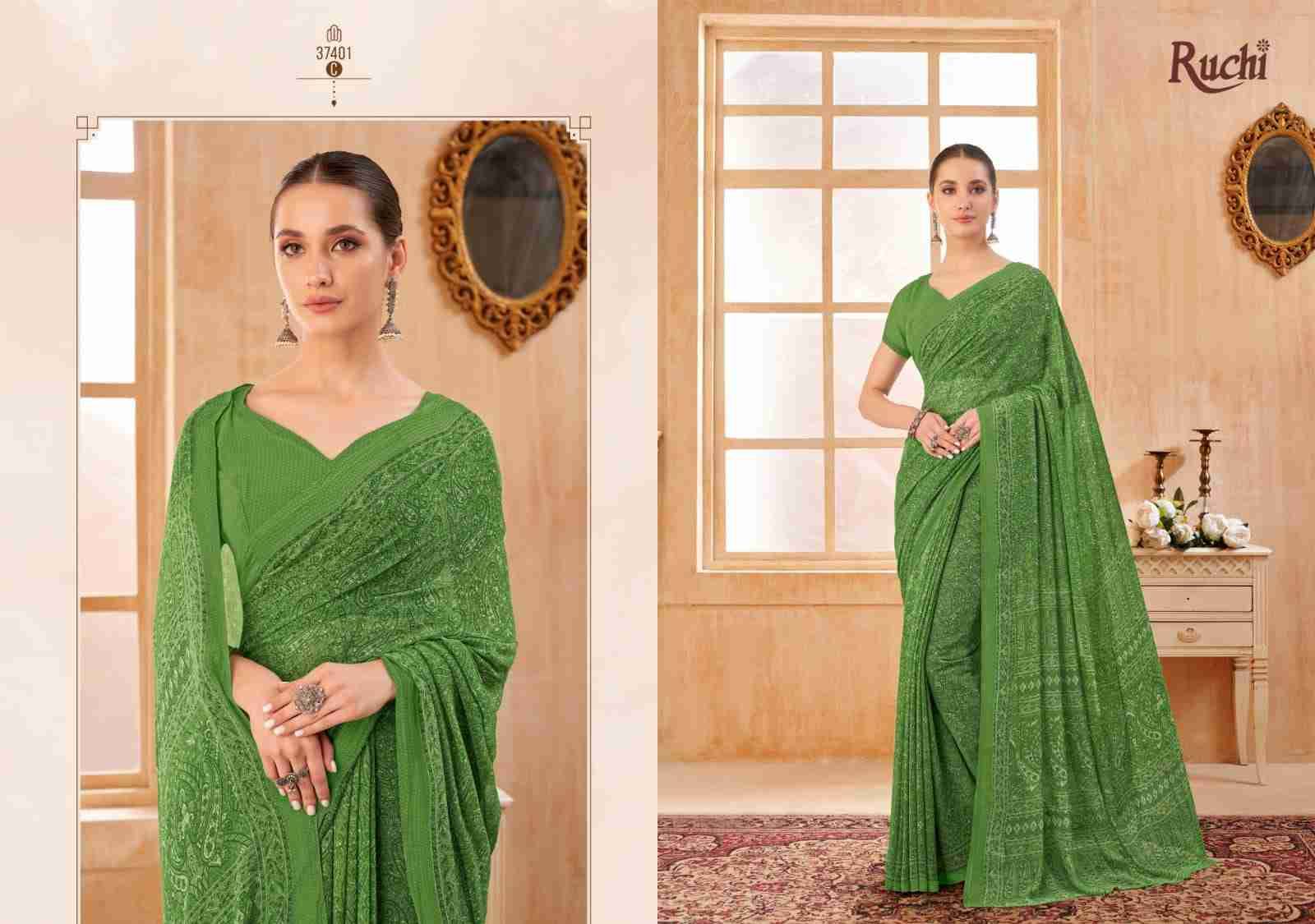 Ragaa By Ruchi Saree 37401-A To 37403-D Series Indian Traditional Wear Collection Beautiful Stylish Fancy Colorful Party Wear & Occasional Wear Georgette Sarees At Wholesale Price