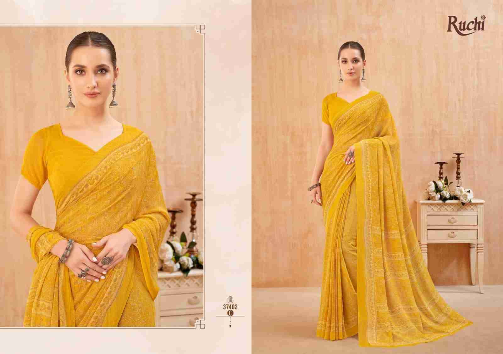 Ragaa By Ruchi Saree 37401-A To 37403-D Series Indian Traditional Wear Collection Beautiful Stylish Fancy Colorful Party Wear & Occasional Wear Georgette Sarees At Wholesale Price