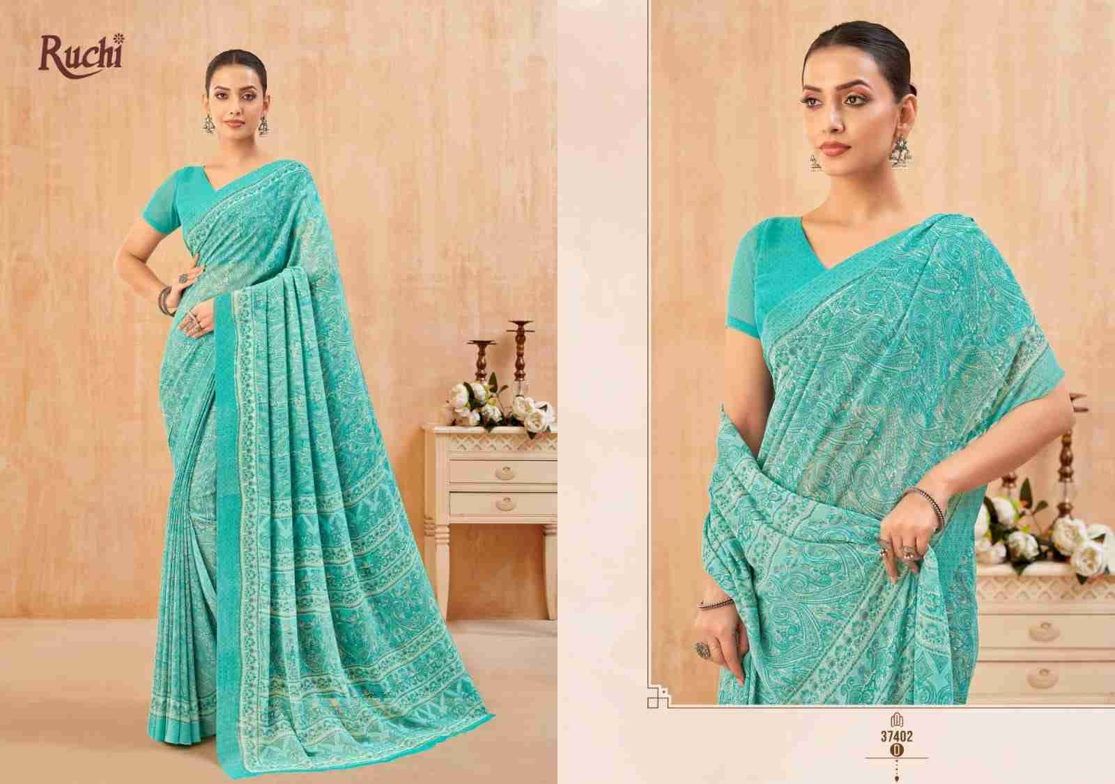 Ragaa By Ruchi Saree 37401-A To 37403-D Series Indian Traditional Wear Collection Beautiful Stylish Fancy Colorful Party Wear & Occasional Wear Georgette Sarees At Wholesale Price